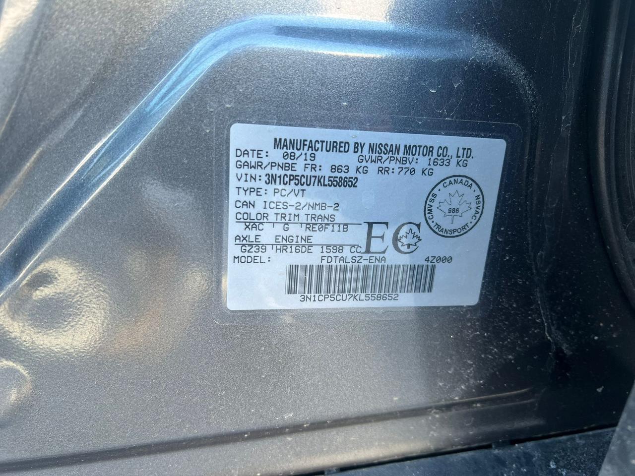 2019 Nissan Kicks SV Photo