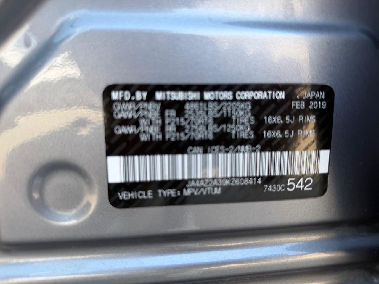 2019 Mitsubishi Outlander ES Photo