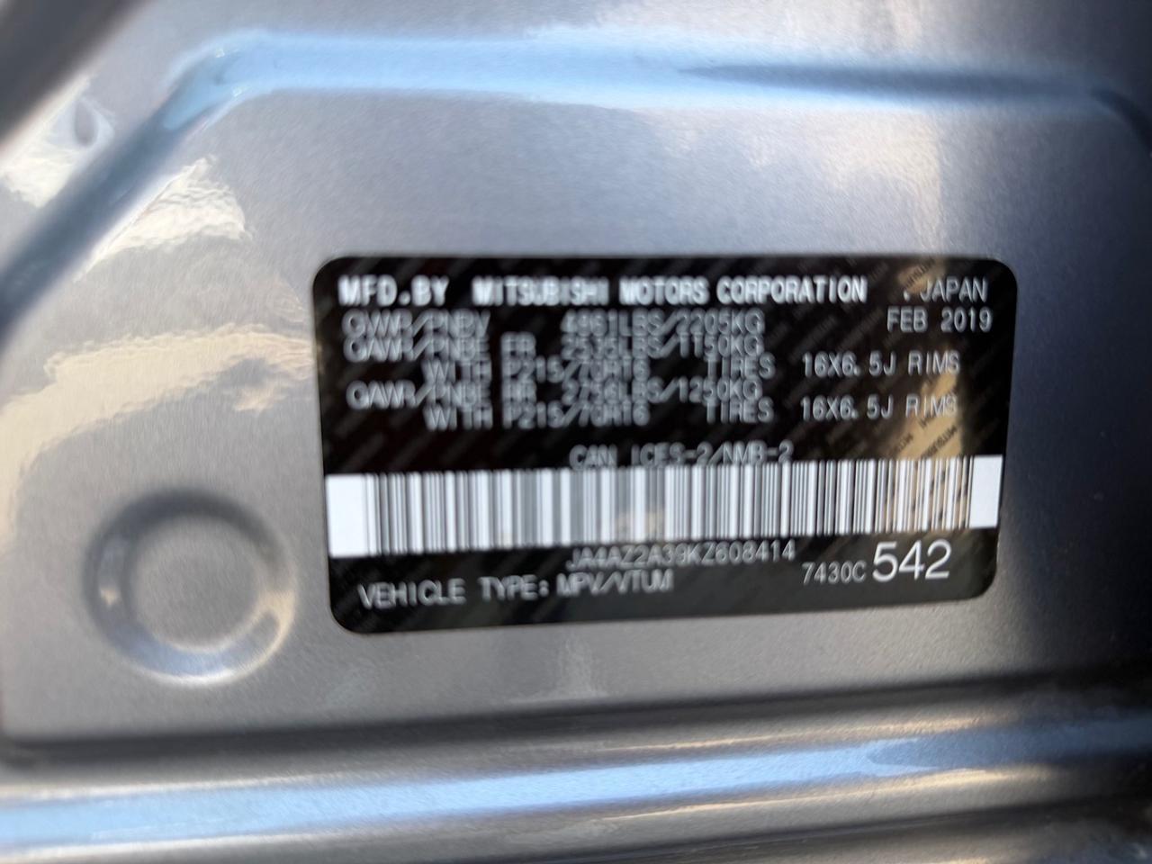 2019 Mitsubishi Outlander ES Photo