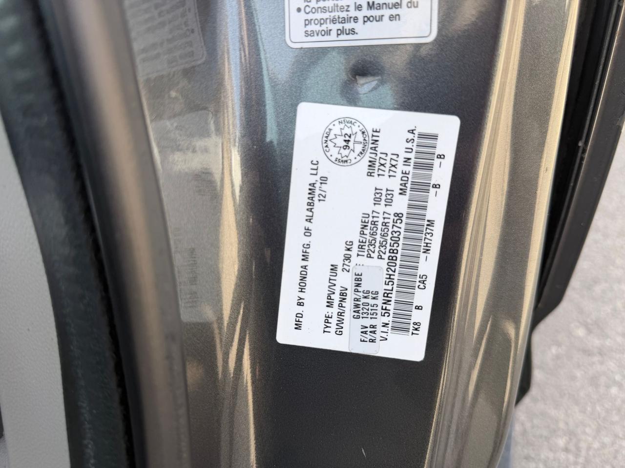 2011 Honda Odyssey LX Photo