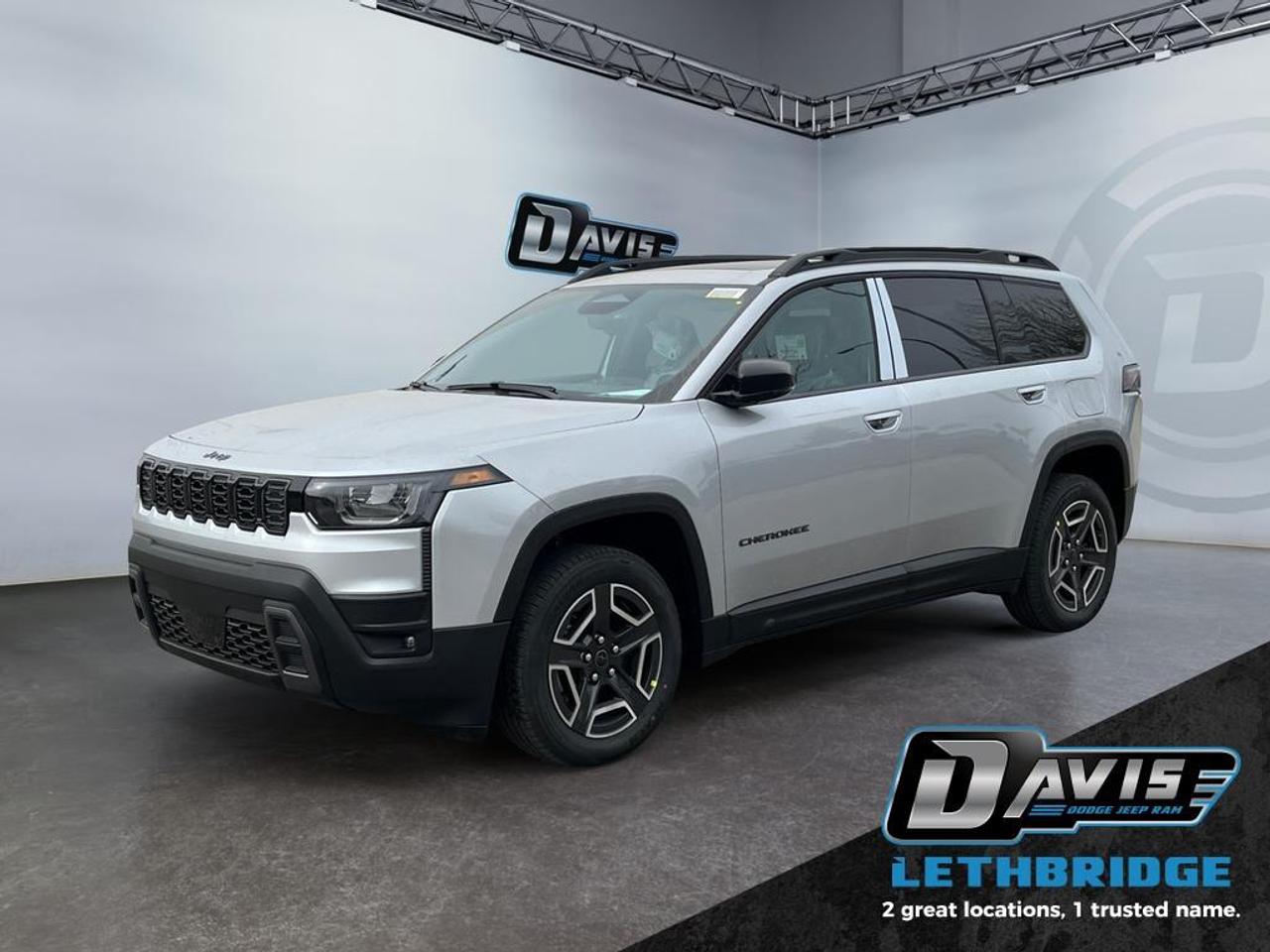 <b>Heated Seats, Heated Steering Wheel, Remote Start, Adaptive Cruise Control, Lane Keep Assist!</b><br /> <br /> <br /> <br />A suite of intelligent safety and driver-assistance features keeps you secure and in control wherever you go. <br /> <br />The 2026 Jeep Cherokee delivers the perfect mix of sophistication and strength, making it ideal for both adventure seekers and everyday drivers. Inside, youll find a well-appointed cabin packed with smart technology and comfortable finishes designed to elevate every drive. With dependable off-road capability, advanced safety systems, and a distinctive design, the Cherokee stands out as a versatile SUV ready for any road ahead.<br /> <br />This Silver Zynith SUV has an Automatic transmission and is powered by a 210HP 1.6L 4 Cylinder Engine. <br /> <br /> Our Cherokee's trim level is Limited. Designed for everyday comfort, the cabin features heated front seats, a 10-way power drivers seat with lumbar support, dual-zone automatic climate control, and a heated leatherette steering wheel that adds a touch of refinement to every drive. The 12.3-inch Uconnect 5 touchscreen keeps you connected with wireless smartphone integration, remote start, and a 4G LTE Wi-Fi hotspot, ensuring convenience wherever the road leads. Safety is at the forefront with technologies like Active Driving Assist, Blind Spot Detection, Full-Speed Forward Collision Warning Plus, and ParkSense rear sensors providing enhanced awareness and confidence. This vehicle has been upgraded with the following features: Heated Seats, Heated Steering Wheel, Remote Start, Adaptive Cruise Control, Lane Keep Assist, Collision Mitigation .<br /><br /> <br />To apply right now for financing use this link: <a href=https://lethbridge.davisdodge.ca/free-credit-check/ target=_blank rel=nofollow noopener noreferrer>https://lethbridge.davisdodge.ca/free-credit-check/</a><br /><br /> <br /><br />As a premier Chrysler, Dodge, Jeep and RAM dealership, Davis Dodge proudly offers an extensive selection of new and used vehicles to meet every drivers needs. Customers across Lethbridge, Fort Macleod, Taber, Claresholm, Coaldale, and beyond trust us for daily vehicle specials, certified service and parts, and a seamless online inventory experience. <br /><br /> With competitive financing options and expert support, we make car buying easy and enjoyable. <br /><br /> Ready to hit the road? Schedule your test drive today at Davis Dodge, your trusted Chrysler, Dodge, Jeep and RAM dealer in Lethbridge, Alberta.<br /><br /> Vehicle pricing offer shown expires 2026-04-30. <br /> Come by and check out our fleet of 70+ used cars and trucks and 110+ new cars and trucks for sale in Lethbridge. o~o