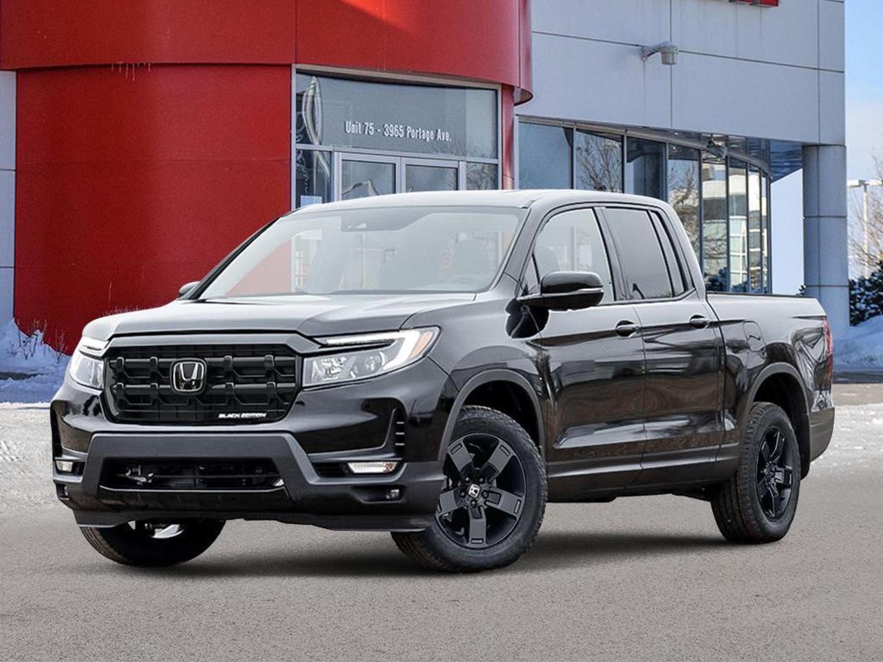 Experience the future of trucking with the 2026 Honda Ridgeline Black Edition. This cutting-edge pickup combines rugged capability with sophisticated design, perfect for the modern adventurer.

- Advanced 3.5L 6-cylinder engine with impressive fuel economy
- Automatic Full-Time All-Wheel Drive for superior traction
- Luxurious black leather interior with heated front seats
- Adaptive Cruise Control for effortless highway driving
- Innovative Blind Spot Information System for enhanced safety
- Power sunroof for an open-air driving experience
- State-of-the-art infotainment system with smartphone integration

Dont miss your chance to own this exceptional truck. Reserve your 2026 Honda Ridgeline Black Edition today or schedule a test drive to experience its capabilities firsthand. Our knowledgeable staff at Birchwood Honda West are ready to answer any questions and guide you through the purchase process. Visit www.birchwoodhondawest.ca to learn more about this remarkable vehicle.
New Vehicle Disclaimer

Disclaimer: The information provided on this vehicle is for general informational purposes only. While we strive to ensure accuracy, vehicle pricing, specifications, and availability are subject to change without notice. Manufacturers Suggested Retail Price (MSRP) may not reflect actual sales price. Additional fees such as taxes, title, registration, and dealership documentation fees may apply.

All new vehicles come with the manufacturers standard warranty unless otherwise specified. Vehicle images are for illustrative purposes only and may not represent the exact model or trim level. Please contact the dealership directly for the most current information, availability, and details.


We are located in the Birchwood Auto Park, at Portage Ave West and the Perimeter.
Dealer permit #5266