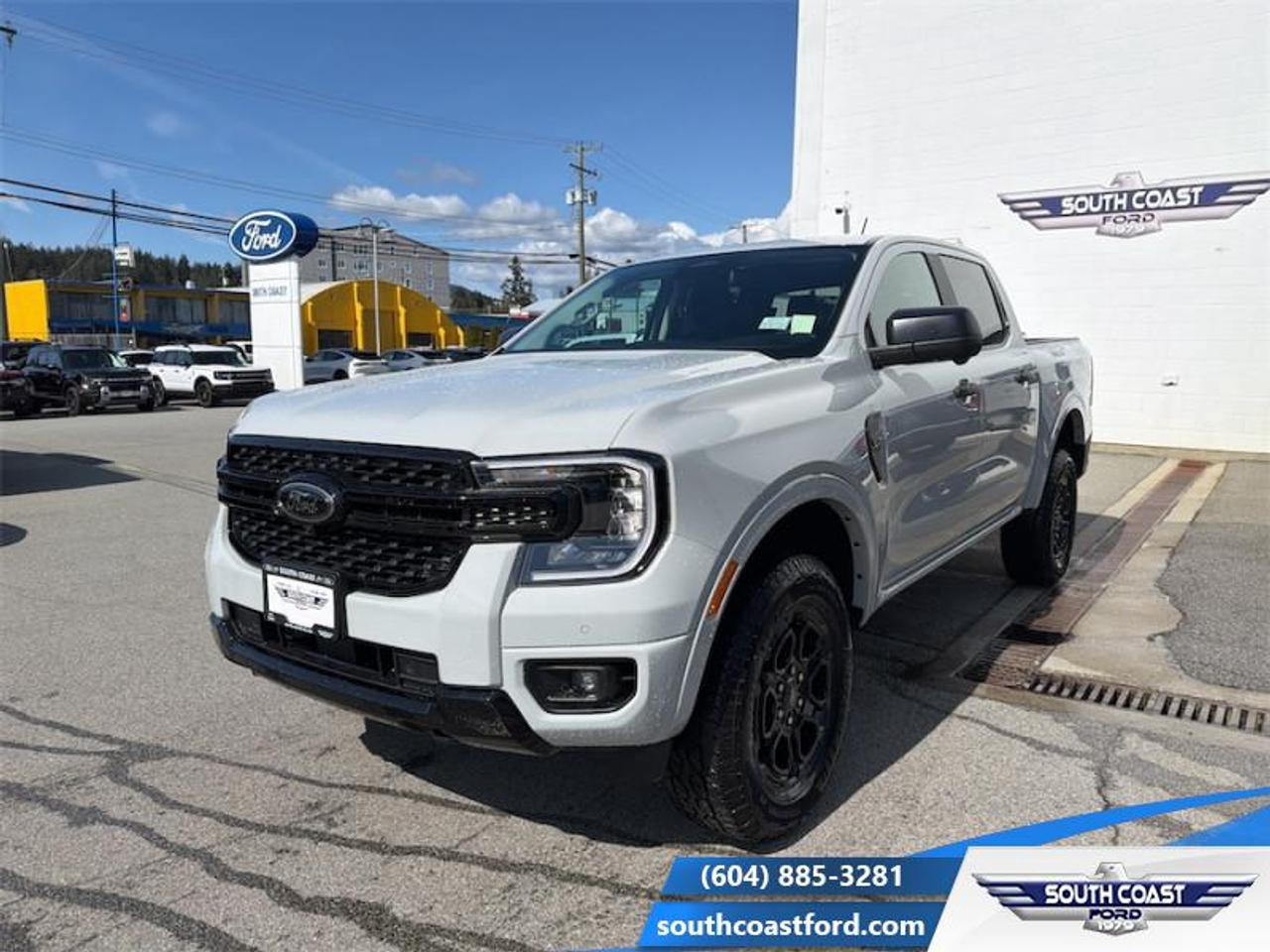 <b>FX4 Off-Road Package, Spray-in Bedliner, Black Appearance Package, Convenience Package!</b><br> <br> The 2026 Ford Ranger features advanced driver-assist systems and smart connectivity to elevate every drive with confidence. <br> <br>The 2026 Ford Ranger combines rugged utility, modern design and smart features in a midsize pickup built to serve a wide range of needs. Inside, the cabin offers premium materials, intuitive tech and comfortable seating designed to support driver and passengers alike. With its versatile footprint, confident styling and Fords reputation for capability, the Ranger stands out as a smart choice for both daily tasks and weekend escapes.<br> <br>This Avalanche Crew Cab 4X4 pickup has a 10 Speed Automatic transmission and is powered by a 315HP 2.7L V6 Cylinder Engine. <br> <br> Our Rangers trim level is XLT. The Sport Appearance Package gives this truck a bold, athletic look while maintaining comfort, practicality, and advanced connectivity inside. The cabin features durable cloth bucket seats, a leather-wrapped steering wheel, and a 10-inch SYNC 4A touchscreen with connected navigation, wireless Apple CarPlay and Android Auto, and mobile hotspot capability for seamless control on the go. Smart storage solutions, fade-to-off lighting, and a thoughtfully designed console add everyday usability. Safety is enhanced with Pre-Collision Assist, Lane-Keeping Aid, BLIS with Trailer Tow Coverage, and a Reverse Camera with parking sensors for confident maneuvering. Outside, its grey-painted aluminum wheels, LED headlamps, Sport box decals, and metallic accents create a rugged yet modern look that perfectly complements its versatile four-wheel-drive capability. This vehicle has been upgraded with the following features: FX4 Off-Road Package, Spray-in Bedliner, Black Appearance Package, Convenience Package.<br><br> View the original window sticker for this vehicle with this url <b><a href=http://www.windowsticker.forddirect.com/windowsticker.pdf?vin=1FTER4HPXTLE07797 target=_blank>http://www.windowsticker.forddirect.com/windowsticker.pdf?vin=1FTER4HPXTLE07797</a></b>.<br> <br>To apply right now for financing use this link: <a href=https://www.southcoastford.com/financing/ target=_blank>https://www.southcoastford.com/financing/</a><br><br> <br/><br> Buy this vehicle now for the lowest bi-weekly payment of <b>$505.95</b> with $0 down for 84 months @ 7.99% APR O.A.C. ( taxes included, $695 Administration Fee included    / Total Obligation of $82893  ).  See dealer for details. <br> <br>Call South Coast Ford Sales or come visit us in person. Were convenient to Sechelt, BC and located at 5606 Wharf Avenue. and look forward to helping you with your automotive needs. <br><br> Come by and check out our fleet of 20+ used cars and trucks and 90+ new cars and trucks for sale in Sechelt.  o~o