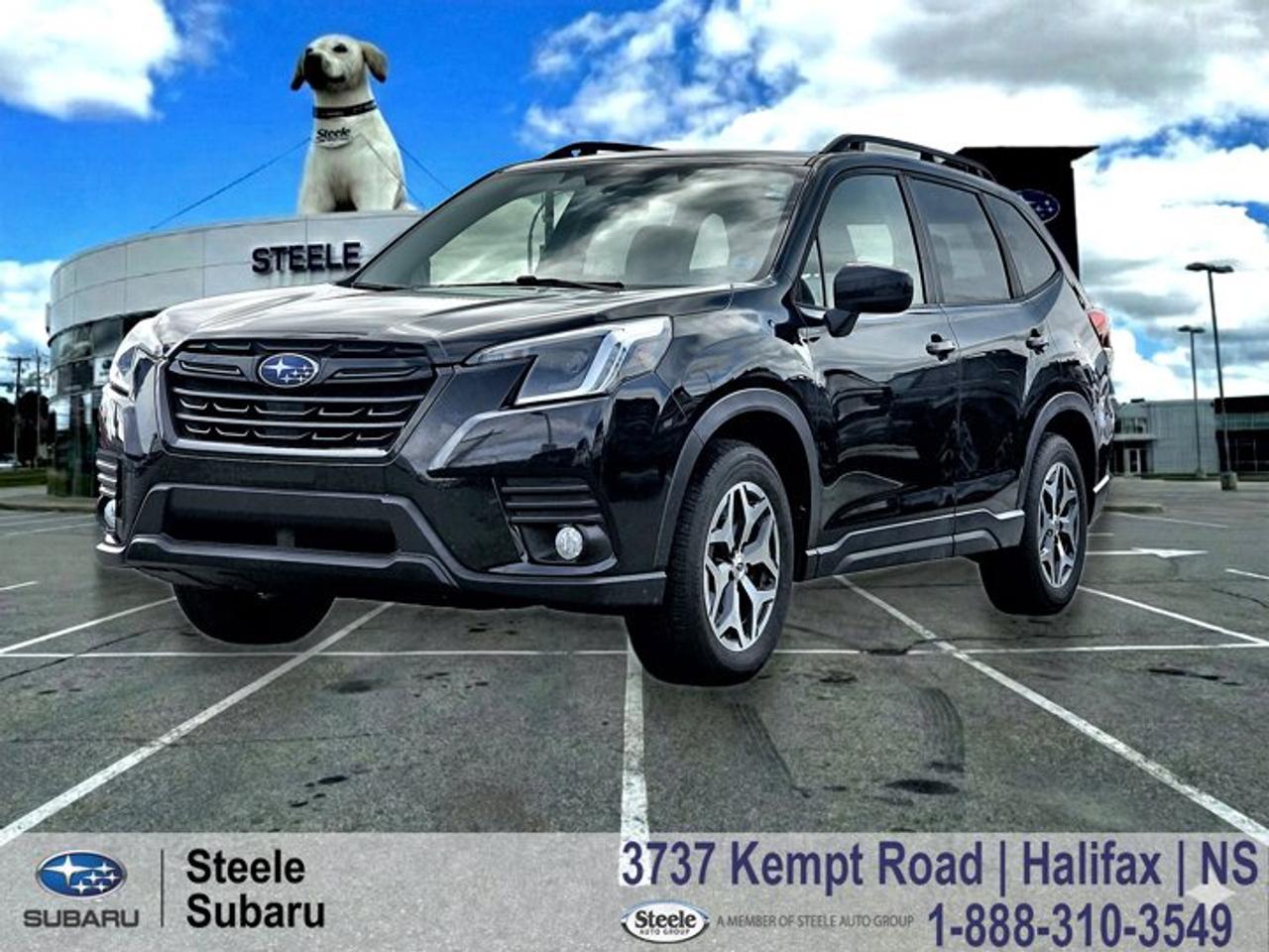 This Subaru Forester boasts a Regular Unleaded H-4 2.5 L/152 engine powering this Variable transmission. Wireless Phone Connectivity, Wheels: 17 x 7 Split 6-Spoke Aluminum Alloy -inc: Two-tone w/machined finish, Voice Activated Dual Zone Front Automatic Air Conditioning.* This Subaru Forester Features the Following Options *Variable Intermittent Wipers w/Heated Wiper Park, Valet Function, Urethane Gear Shifter Material, Trunk/Hatch Auto-Latch, Trip Computer, Transmission: Lineartronic CVT -inc: electronically controlled multi-plate transfer clutch, X-mode, hill descent control, lock-up torque converter, shift lock, normal and 7-speed manual mode and paddle shift controls, Transmission w/Driver Selectable Mode and Oil Cooler, Tracker System, Tires: 225/60R17 All-Season, Tailgate/Rear Door Lock Included w/Power Door Locks.* Visit Us Today *For a must-own Subaru Forester come see us at Steele Subaru, 3737 Kempt Road, Halifax, NS B3K-4X6. Just minutes away!