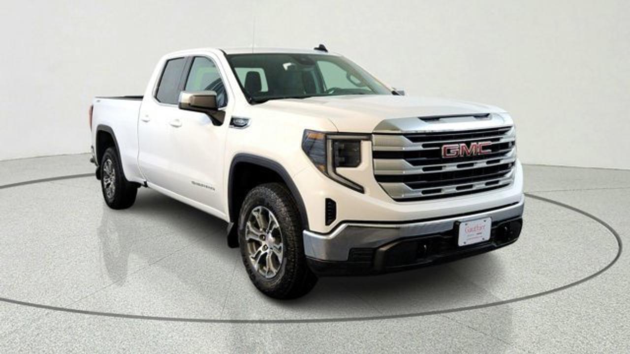 The 2026 GMC Sierra 1500 SLE is a mid-level full-size pickup that combines comfort, technology, and capability in a versatile package. It comes standard with a large 13.4-inch multicolor touchscreen infotainment system paired with a 12.3-inch driver information display, plus upgraded interior comforts like a 10-way power heated driver seat with lumbar support, heated front passenger seat, and a heated steering wheel for enhanced everyday usability. On the capability side, the SLE adds an auto-locking rear differential for improved traction and is powered by a 5.3 litre V8 engine for strong towing performance, while features like available spray-on bedliner help protect the cargo area. The X31 offroad package allows you to explore more of the outdoors.