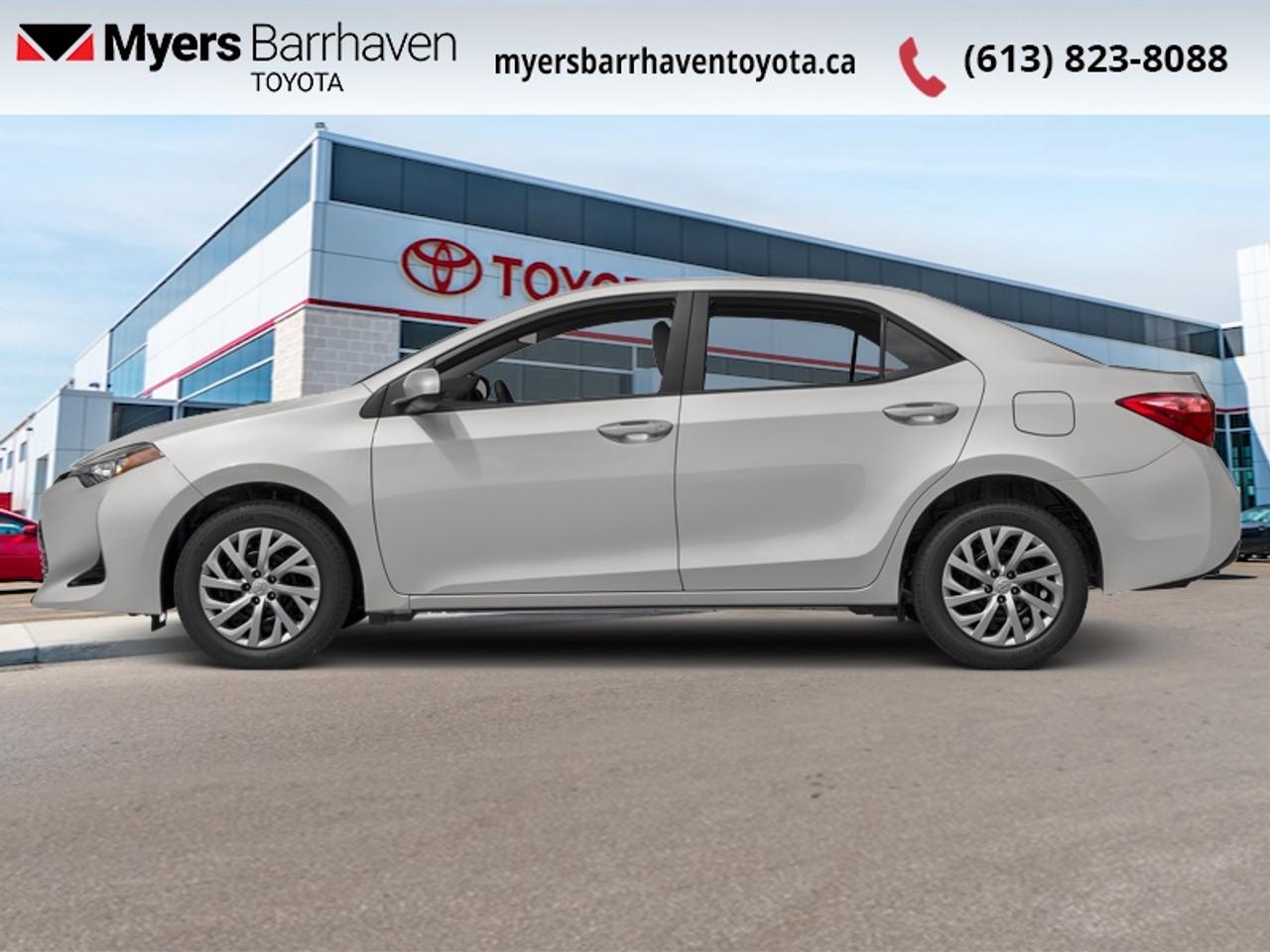 <b>Navigation,  Sunroof,  Heated Steering Wheel,  Aluminum Wheels,  Heated Seats!</b><br> <br>  Compare at $19654 - Our Live Market Price is just $18898! <br> <br>A combination of great fuel economy, excellent power and premium safety features make this Toyota Corolla the peoples favorite. This 2019 Toyota Corolla is fresh on our lot in Ottawa. <br> <br>Loaded with premium safety features, this Toyota Corolla also offers assertive style and performance that thrills. Thanks to its powerful yet efficient engine, this amazing compact sedan yeilds incredible fuel economy in a fun to drive package. With seating for five and a folding rear seat, it comes with plenty of extra space for family, friends or extra cargo when needed. This sedan has 99,589 km. Its Super White in colour. It has an Automatic transmission and is powered by a 132HP 1.8L 4 Cylinder Engine. It may have some remaining factory warranty, please check with dealer for details. <br> <br> Our Corollas trim level is XSE Package. Stepping up to this sporty Corolla XSE package is an excellent decision as it comes fully loaded with a unique front bumper and exclusive exterior trim, multi-LED headlights with accent lighting, heated front sport seats, unique aluminum wheels with black accents, sport gauge cluster, a heated steering wheel, power sunroof and a larger 7 inch touchscreen display featuring built-in navigation, USB 2.0 ports, advanced voice recognition, wireless streaming audio and SIRI Eyes Free. Additional features include remote keyless entry, Toyota Safety Sense, dynamic radar cruise control, lane departure warning with steering assist, a sport mode button, automatic climate control, power driver seat, a smart key system, rear view camera plus much more. This vehicle has been upgraded with the following features: Navigation, Sunroof, Heated Steering Wheel, Aluminum Wheels, Heated Seats, Lane Keep Assist, LED Lights.<br> <br>To apply right now for financing use this link: <a href=https://www.myersbarrhaventoyota.ca/quick-approval/ target=_blank>https://www.myersbarrhaventoyota.ca/quick-approval/</a><br><br> <br/><br> Buy this vehicle now for the lowest bi-weekly payment of <b>$180.73</b> with $0 down for 60 months @ 8.99% APR O.A.C. ( Plus applicable taxes -  Plus applicable fees   ).  See dealer for details. <br> <br>At Myers Barrhaven Toyota we pride ourselves in offering highly desirable pre-owned vehicles. We truly hand pick all our vehicles to offer only the best vehicles to our customers. No two used cars are alike, this is why we have our trained Toyota technicians highly scrutinize all our trade ins and purchases to ensure we can put the Myers seal of approval. Every year we evaluate 1000s of vehicles and only 10-15% meet the Myers Barrhaven Toyota standards. At the end of the day we have mutual interest in selling only the best as we back all our pre-owned vehicles with the Myers *LIFETIME ENGINE TRANSMISSION warranty. Thats right *LIFETIME ENGINE TRANSMISSION warranty, were in this together! If we dont have what youre looking for not to worry, our experienced buyer can help you find the car of your dreams! Ever heard of getting top dollar for your trade but not really sure if you were? Here we leave nothing to chance, every trade-in we appraise goes up onto a live online auction and we get buyers coast to coast and in the USA trying to bid for your trade. This means we simultaneously expose your car to 1000s of buyers to get you top trade in value. <br>We service all makes and models in our new state of the art facility where you can enjoy the convenience of our on-site restaurant, shuttle van, free Wi-Fi, Enterprise Rent-A-Car, on-site tire storage, and complimentary drinks. Come see why many Toyota owners are making the switch to Myers Barrhaven Toyota. <br>*LIFETIME ENGINE TRANSMISSION WARRANTY NOT AVAILABLE FOR VEHICLES WITH KMS EXCEEDING 140,000KM, VEHICLES 8 YEARS & OLDER, HIGHLINE BRAND VEHICLES (e.g., BMW, INFINITI, CADILLAC, LEXUS), AND QUEBEC RESIDENTS.<br> Come by and check out our fleet of 90+ used cars and trucks and 20+ new cars and trucks for sale in Ottawa.  o~o
