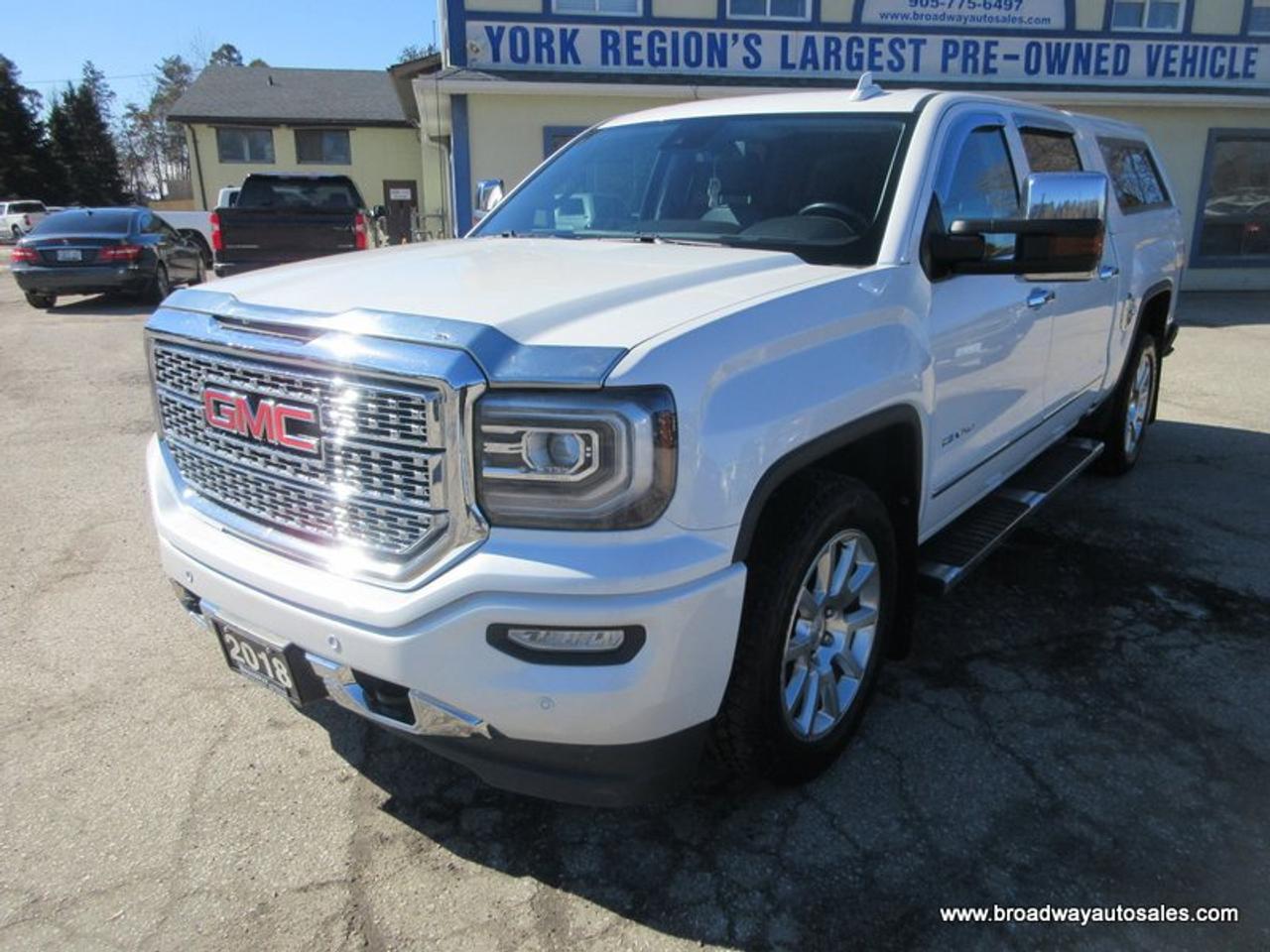 2018 GMC Sierra 1500 LOADED DENALI-PACKAGE 5 PASSENGER 5.3L - V8.. 4X4.. CREW-CAB.. SHORTY.. NAVIGATTION.. POWER SUNROOF.. LEATHER.. HEATED SEATS & WHEEL..