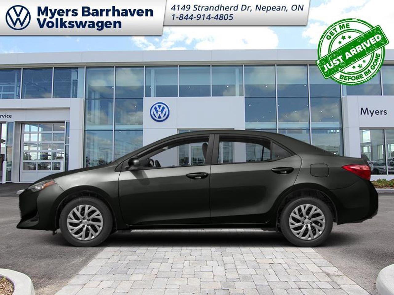 <b>Heated Seats,  Rear View Camera,  Bluetooth,  Air Conditioning,  Adaptive Cruise Control!</b><br> <br> The compact that outsold many cars in its class worldwide. Its no wonder the 2018 Toyota Corolla is still a peoples favorite. This 2018 Toyota Corolla is fresh on our lot in Nepean. <br> <br>Eleven generations make the Corolla a brand that is know for its quality and reliability. This 2018 Toyota Corolla with its sharp styling and powerful 4 cylinder engine is a great value considering it will keep rolling for miles and miles without letting you down. Loaded with premium safety features, this compact sedan is definitely a right choice for a small yet comfortable family car. This sedan has 101,133 km. Its Black Sand Pearl in colour and is completely accident free based on the <a href=https://vhr.carfax.ca/?id=murXAzDbRc2yq7ZRvvzFjQUauGZPiTbx target=_blank>CARFAX Report</a>. It has an Automatic transmission and is powered by a 132HP 1.8L 4 Cylinder Engine. <br> <br> Our Corollas trim level is LE. Upgrading from the previous model the 2018 Toyota Corolla LE retains quality and reliability at the highest level. Options include 6.1 inch display, 6 speaker stereo,USB and Bluetooth capability, voice activation technology, power windows front and rear, power door locks, heated front seats, automatic air conditioning, rear view back up camera, 3.5 inch TFT informational display, SIRI eyes free, ECO indicator, remote keyless entry, illuminated entry, dynamic radar cruise control, remote trunk release, engine immobilizer, windshield wiper de-icer, lane departure alert, pre collision system with pedestrian detection, power adjustable heated mirrors and more. This vehicle has been upgraded with the following features: Heated Seats, Rear View Camera, Bluetooth, Air Conditioning, Adaptive Cruise Control, Collision Warning, Remote Keyless Entry.<br> <br>To apply right now for financing use this link: <a href=https://www.barrhavenvw.ca/en/form/new/financing-request-step-1/44 target=_blank>https://www.barrhavenvw.ca/en/form/new/financing-request-step-1/44</a><br><br> <br/><br> Buy this vehicle now for the lowest bi-weekly payment of <b>$153.60</b> with $0 down for 72 months @ 9.99% APR O.A.C. ((Plus applicable taxes and fees - Some conditions apply to get approved at the mentioned rate)     ).  See dealer for details. <br> <br>We are your premier Volkswagen dealership in the region. If youre looking for a new Volkswagen or a car, check out Barrhaven Volkswagens new, pre-owned, and certified pre-owned Volkswagen inventories. We have the complete lineup of new Volkswagen vehicles in stock like the GTI, Golf R, Jetta, Tiguan, Atlas Cross Sport, Volkswagen ID.4 electric vehicle, and Atlas. If you cant find the Volkswagen model youre looking for in the colour that you want, feel free to contact us and well be happy to find it for you. If youre in the market for pre-owned cars, make sure you check out our inventory. If you see a car that you like, contact 844-914-4805 to schedule a test drive.<br> Come by and check out our fleet of 50+ used cars and trucks and 150+ new cars and trucks for sale in Nepean.  o~o