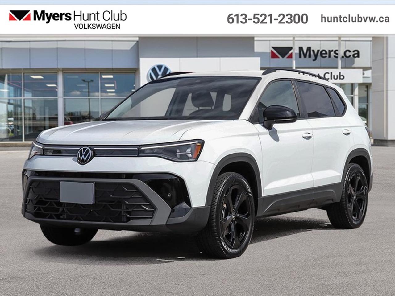 <b>Sunroof,  Parking Sensors,  Wireless Charing,  Remote Start,  Heated Seats!</b><br> <br> The 2026 Volkswagen Taos combines intelligent innovation, practical utility and contemporary design into a compelling compact SUV offering.<br> <br>From the outside, the 2026 Taos presents sleek body lines, a refreshed front fascia and modern lighting that reflect a confident, urban-ready look. Inside, the cabin features intuitive connectivity, quality materials and seating designed to comfortably accommodate both driver and passengers. With its thoughtful flexibility, smart features and Volkswagens commitment to reliability, the Taos offers a compelling choice for those seeking compact SUV versatility.<br> <br>This Pure White SUV has an Automatic transmission and is powered by a 1.5L I4 16V GDI DOHC Turbo engine. <br> <br> Our Taoss trim level is Comfortline Black Edition. Standard features include a dual panel sunroof, front and rear parking sensors, wireless device charging, remote engine start, heated front seats, a heated steering wheel, adaptive cruise control, and an 8-inch infotainment screen with Apple CarPlay and Android Auto. Safety features also include lane keep assist with lane departure warning, collision mitigation, blind spot alert, and autonomous emergency braking. This vehicle has been upgraded with the following features: Sunroof, Parking Sensors, Wireless Charing, Remote Start, Heated Seats, Heated Steering Wheel, Adaptive Cruise Control.<br><br> <br>To apply right now for financing use this link: <a href=https://www.huntclubvw.ca/financing-request/ target=_blank>https://www.huntclubvw.ca/financing-request/</a><br> <br/>Incentives expire 2026-08-31. See dealer for details. <br><br>At Myers Hunt Club Volkswagen, our focus is customers like you. Our dedicated service, parts, and sales team are here to make your automotive experience a special one. We are very proud of our achievements and awards over the last 25 years and are committed to providing the same great service to our present and future customers. If youre looking for a vehicle, Myers Hunt Club Volkswagen is your destination for new, used, and certified pre-owned Volkswagen vehicles as well as other makes and models. Whatever your needs, we can help you here at Myers Hunt Club Volkswagen. </br><br> Come by and check out our fleet of 40+ used cars and trucks and 130+ new cars and trucks for sale in Gloucester.  o~o