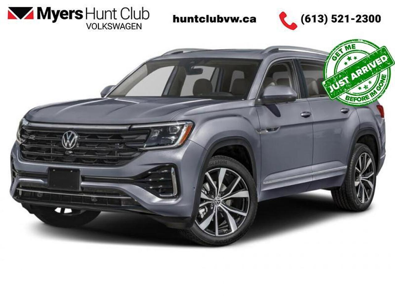 <b>Massaging Seats,  Sunroof,  Navigation,  360 Camera,  Leather Seats!</b><br> <br> <br> <br>The 2026 Volkswagen Atlas delivers three-row roominess, bold design and confident capability built for families. <br> <br>From the outside, the Atlas features a rugged stance, refined bodywork and modern lighting that give it bold SUV appeal. Inside, the cabin offers generous space across all three rows, intuitive connectivity and seating designed for both passengers and cargo. With its spacious utility, smart features and Volkswagens commitment to quality, the Atlas delivers a well-rounded choice for drivers seeking practicality without compromise.<br> <br>This Pure Gray SUV has an Automatic transmission and is powered by a 269HP 2.0L 4 Cylinder Engine. Driven via that effortless motor it gets 12.4 L/100 km in the city and 9.4 L/100 km out on the highway according to Transport Canada. <br> <br> Our Atlass trim level is Execline. This trim rewards you with a panoramic sunroof, an aerial view camera system, and a 10-speaker harman/kardon audio system. Other standard features include ventilated and heated front seats with massage function, heated rear seats, leather upholstery, a heated steering wheel, adaptive cruise control, Car-Net 4G LTE, remote engine start, a power liftgate for rear cargo access, and a 12-inch infotainment screen with inbuilt navigation, Apple CarPlay and Android Auto. Safety features also include lane keep assist with lane departure warning, collision mitigation, blind spot alert, front and rear parking sensors, and forward collision mitigation. This vehicle has been upgraded with the following features: Massaging Seats, Sunroof, Navigation, 360 Camera, Leather Seats, Premium Audio, Cooled Seats.<br><br> <br>To apply right now for financing use this link: <a href=https://www.huntclubvw.com/requests/credit.html target=_blank>https://www.huntclubvw.com/requests/credit.html</a><br><br> <br/>    Incentives expire 2026-03-31.  See dealer for details. <br> <br>At Myers Hunt Club Volkswagen, our focus is customers like you. Our dedicated service, parts, and sales team are here to make your automotive experience a special one. We are very proud of our achievements and awards over the last 25 years and are committed to providing the same great service to our present and future customers. If youre looking for a vehicle, Myers Hunt Club Volkswagen is your destination for new, used, and certified pre-owned Volkswagen vehicles as well as other makes and models. Whatever your needs, we can help you here at Myers Hunt Club Volkswagen. </br><br> Come by and check out our fleet of 80+ used cars and trucks and 140+ new cars and trucks for sale in Gloucester.  o~o