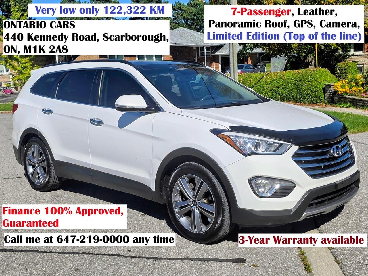 <p>🚗 For Sale: XL Limited Edition SUV &ndash; Priced to Sell Fast!</p><p>📍 Location: Ontario Cars, 440 Kennedy Road, Toronto, ON, M1K 2A8 📞 Call Anytime: 647-219-0000</p><p>✅ Lowest Price in the Market! ✅ 3-Year Warranty Available ✅ Financing Options &ndash; Anyone Approved!</p><p>📏 Mileage: 122,322 km 🌟 Condition: Runs & Looks Great &ndash; Fully Tested, Ready to Drive!</p><p>Features:</p><p>All Wheel Drive</p><p>7-Passenger Leather Seating (VERY REAR TO FIND)</p><p>GPS Navigation</p><p>Back-Up Camera</p><p>XL Limited Edition (Top of the Line)</p><p>Automatic Transmission</p><p>Cruise Control</p><p>Keyless Entry</p><p>Power Windows & Mirrors</p><p>Air Conditioning</p><p>Panoramic Roof</p><p>💼 14 Years in Business | 60% of Customers are Repeat or Referrals! 🌐 Visit:&nbsp;<a href=http://theontariocars.com/ rel=noopener noreferrer nofollow>theontariocars.com</a>&nbsp;👍 Follow Us:&nbsp;<a class=rich-text-link href=http://facebook.com/ontariocar target=_blank rel=noopener>facebook.com/ontariocar</a></p><p>🚦 Note: Price + HST & Licensing only. All other fees included.</p>