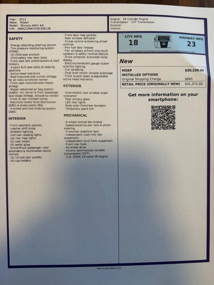 2013 Nissan Murano S Photo