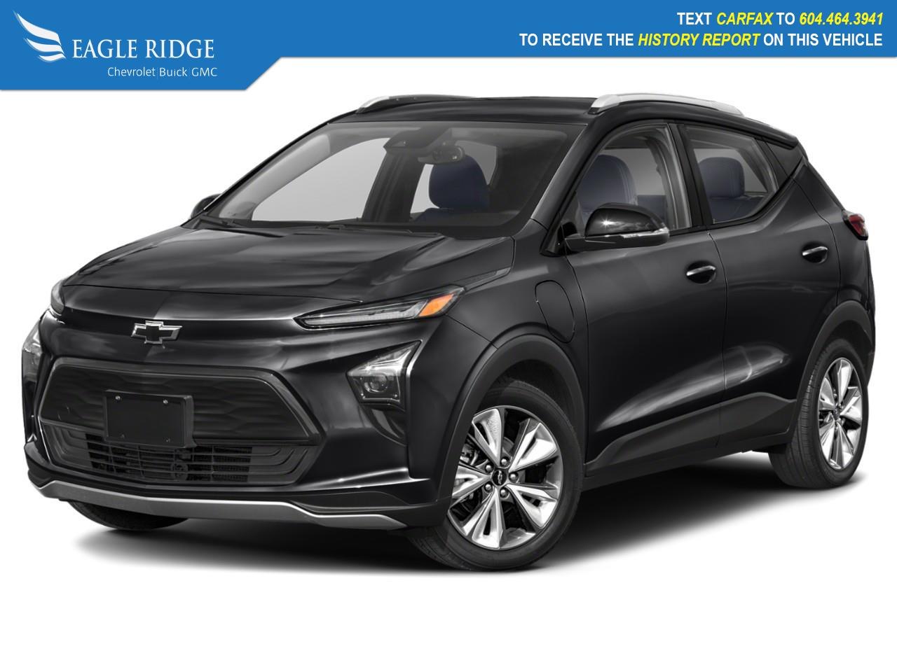 <p>front-wheel drive, 65 kWh battery pack, estimated 247-mile (approx. 397 km) electric driving range, LED lighting, roof rails, heated power side mirrors, alloy wheels, cloth seating, flat-bottom steering wheel, automatic climate control, rear-seat heat ducts, cruise control, keyless entry with push-button start, remote start, 8-inch driver information display with EV data, 10.2-inch touchscreen infotainment system, wireless Apple CarPlay®, wireless Android Auto®, Bluetooth connectivity, Wi-Fi capability, wireless phone charging, voice control, six-speaker audio system, HD rear vision camera, automatic emergency braking, tire pressure monitoring system, anti-lock braking system (ABS) </p> <p>Eagle Ridge GM in Coquitlam is your Locally Owned & Operated Chevrolet, Buick, GMC Dealer, and a Certified Service and Parts Center equipped with an Auto Glass & Premium Detail. Established over 30 years ago, we are proud to be Serving Clients all over Tri Cities, Lower Mainland, Fraser Valley, and the rest of British Columbia. Find your next New or Used Vehicle at 2595 Barnet Hwy in Coquitlam. Price Subject to $595 Documentation Fee. Financing Available for all types of Credit.</p>

Eagle Ridge GM in Coquitlam is your Locally Owned & Operated Chevrolet, Buick, GMC Dealer, and a Certified Service and Parts Center equipped with an Auto Glass & Premium Detail. Established over 30 years ago, we are proud to be Serving Clients all over Tri Cities, Lower Mainland, Fraser Valley, and the rest of British Columbia. Find your next New or Used Vehicle at 2595 Barnet Hwy in Coquitlam. Price Subject to $595 Documentation Fee. Financing Available for all types of Credit.