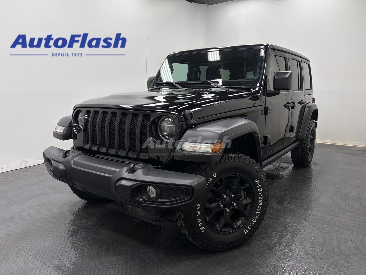 Used 2022 Jeep Wrangler UNLIMITED WILLYS 4X4, SIÈGES / VOLANT CHAUFFANTS for sale in Saint-Hubert, QC