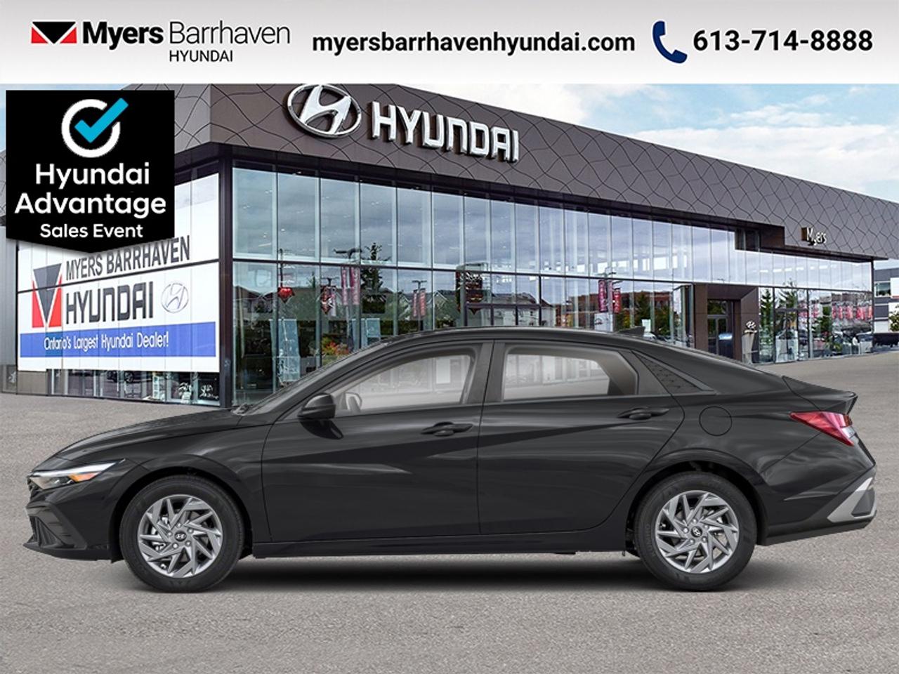 <b>Heated Seats,  Heated Steering Wheel,  Blind Spot Warning,  Remote Start,  Lane Keep Assist!</b><br> <br> <br> <br>This 2026 Elantra is bringing the classic sedan back with bold, edgy, forward-thinking design. <br> <br>This 2026 Elantra was made to be the sharpest compact sedan on the road. With tons of technology packed into the spacious and comfortable interior, along with bold and edgy styling inside and out, this family sedan makes the unexpected your daily driver.<br> <br>This Abyss Black sedan has an Automatic transmission and is powered by a 147HP 2.0L 4 Cylinder Engine. <br> <br> Our Elantras trim level is Preferred. The cabin prioritizes comfort and intuitive usability with heated front bucket seats, premium tricot cloth upholstery, a heated leather steering wheel, and a 6-way adjustable driver seat with height adjustment. Everyday operation feels streamlined through proximity key entry with push button start, smart trunk proximity access, power windows with driver one-touch up/down, cruise control, and well-organized storage including a full floor console and front center armrest. Technology is centered on an 8 inch display audio system with wireless Android Auto, Apple CarPlay, Bluetooth with voice recognition, USB connectivity, smart device integration and two front LCD monitors. A redundant digital speedometer, trip computer, driver information center and key fob remote start further enhance daily convenience. Safety is comprehensive with forward collision avoidance assist with pedestrian detection, blind spot collision warning, rear cross-traffic collision avoidance assist, lane keeping assist, lane follow assist, a full suite of front, side and curtain airbags including rear side-impact coverage, stability and traction control, tire pressure monitoring, driver monitoring alert, child safety locks and a back up camera. This vehicle has been upgraded with the following features: Heated Seats, Heated Steering Wheel, Blind Spot Warning, Remote Start, Lane Keep Assist, Collision Mitigation.<br><br> <br/> See dealer for details. <br> <br> o~o