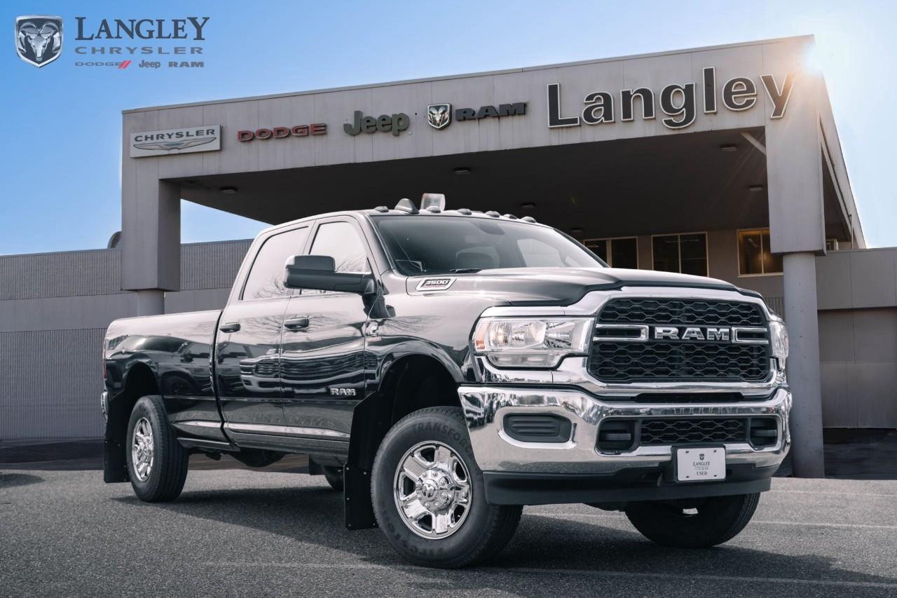 <p><strong>2022 RAM 3500 Tradesman 4x4 Crew Cab 8' Box Diesel</strong></p><p>The 2022 RAM 3500 Tradesman Diesel is a purpose-built workhorse designed for maximum utility and heavy-duty towing. This long-box configuration provides the highest cargo volume in the lineup and the legendary torque of the Cummins engine, making it the go-to choice for demanding commercial and agricultural tasks.</p><ul><li><p><strong>Engine</strong>: 6.7L Cummins® Turbo Diesel I-6 (370 hp, 850 lb-ft torque)</p><p></p></li><li><p><strong>Drivetrain</strong>: 4x4 with 6-speed heavy-duty automatic transmission</p></li><li><p><strong>Max Towing</strong>: Up to 10,283 kg (22,670 lbs) when properly equipped</p><p></p></li><li><p><strong>Max Payload</strong>: Up to 2,014 kg (4,440 lbs) for this specific configuration</p></li><li><p><strong>Technology</strong>: Uconnect® 3 with 5-inch display (available 8.4-inch) and Push-Button Start</p><p></p></li><li><p><strong>Key Features</strong>: 8-foot cargo box, heavy-duty vinyl 40/20/40 bench seat, and 18-inch steel wheels</p><p></p></li></ul><p>Come book a test drive at Langley Chrysler, conveniently located in Langley, British Columbia.</p>

<p>*All prices plus applicable taxes, applicable environmental recovery charges, documentation of $599 and full tank of fuel surcharge of $76 if a full tank is chosen. <br />Other protection items available that are not included in the above price:<br />Tire & Rim Protection and Key fob insurance starting from $599<br />Service contracts (extended warranties) for coverage up to 7 years and 200,000 kms starting from $599<br />Custom vehicle accessory packages, mudflaps and deflectors, tire and rim packages, lift kits, exhaust kits and tonneau covers, canopies and much more that can be added to your payment at time of purchase<br />Undercoating, rust modules, and full protection packages starting from $199<br />Financing Fee of $500 when applicable<br />Flexible life, disability and critical illness insurances to protect portions of or the entire length of vehicle loan</p>