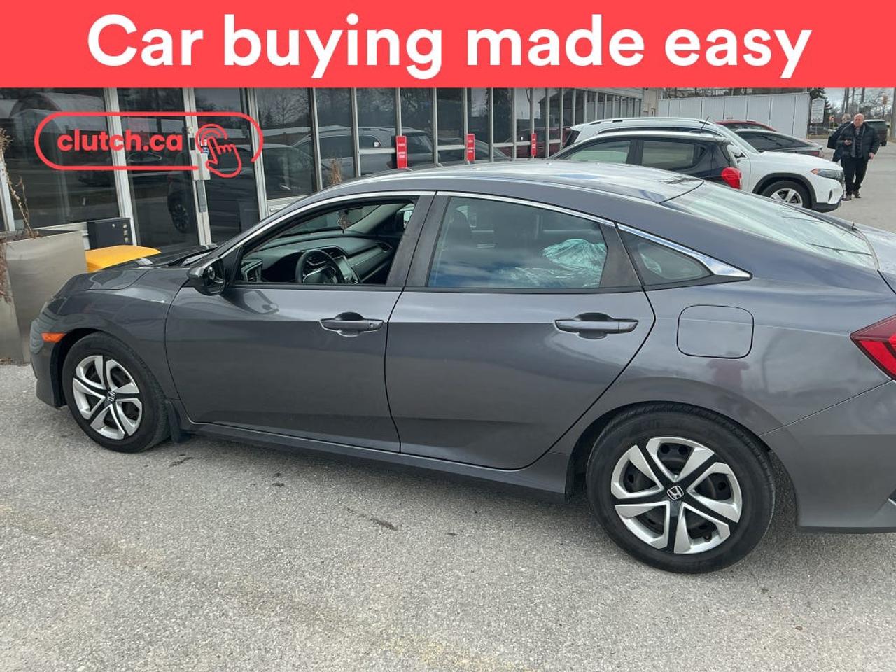 Front Heated Seats, Climate Control, Bluetooth Music and more!<br> <br>Clutch is the largest online used car retailer in Canada, delivering a seamless, hassle-free car-buying experience to drivers everywhere. Shop thousands of used cars online, get the right one delivered to your door, and enjoy peace of mind with our 10-Day Money-Back Guarantee. How sweet is that? To learn more, visit clutch.ca.<br> <br>The top features for this car include:<br> <br>Brake Assist<br>Front Heated Seats<br>Climate Control<br>Bluetooth Music<br>Touchscreen Display<br>Cruise Control<br>12V Outlet<br>Hands Free Device Connectivity<br>Apple CarPlay<br>Android Auto<br>USB Input<br>Keyless Entry<br>Hill Assistance<br>Rear View Camera<br> <br>Seamless home delivery - Delivery to your door in a matter of days. Available on select packages.<br> <br>Try it out for 10 days - If you do not like it, we will take it back. <br> <br>Quality assured - All cars go through our rigorous 210-point inspection and reconditioning process.<br> <br>Peace of mind - Warranty and protection plans available.<br> <br>Haggle-free - No haggling or hard sells.<br> <br>100% Transparency - Full inspection reports on every car, including high-res photography and a free Carfax report.<br> <br>Listed price is for cash purchase only and does not include taxes, Shipping Fees (if applicable), Delivery Fees (if applicable), government licensing fees.<br> <br>Previous Provincial Registrations:<br>Ontario<br> <br>Stock # 94979