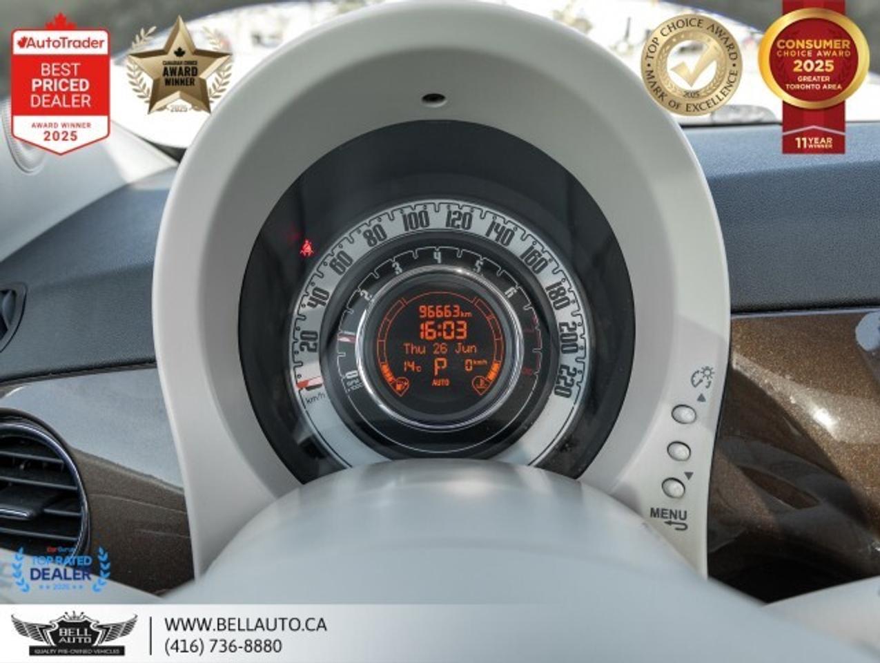 2014 Fiat 500 Lounge   SUNROOF   LTHR   HTDSEATS   CDPLAYER   NO Photo