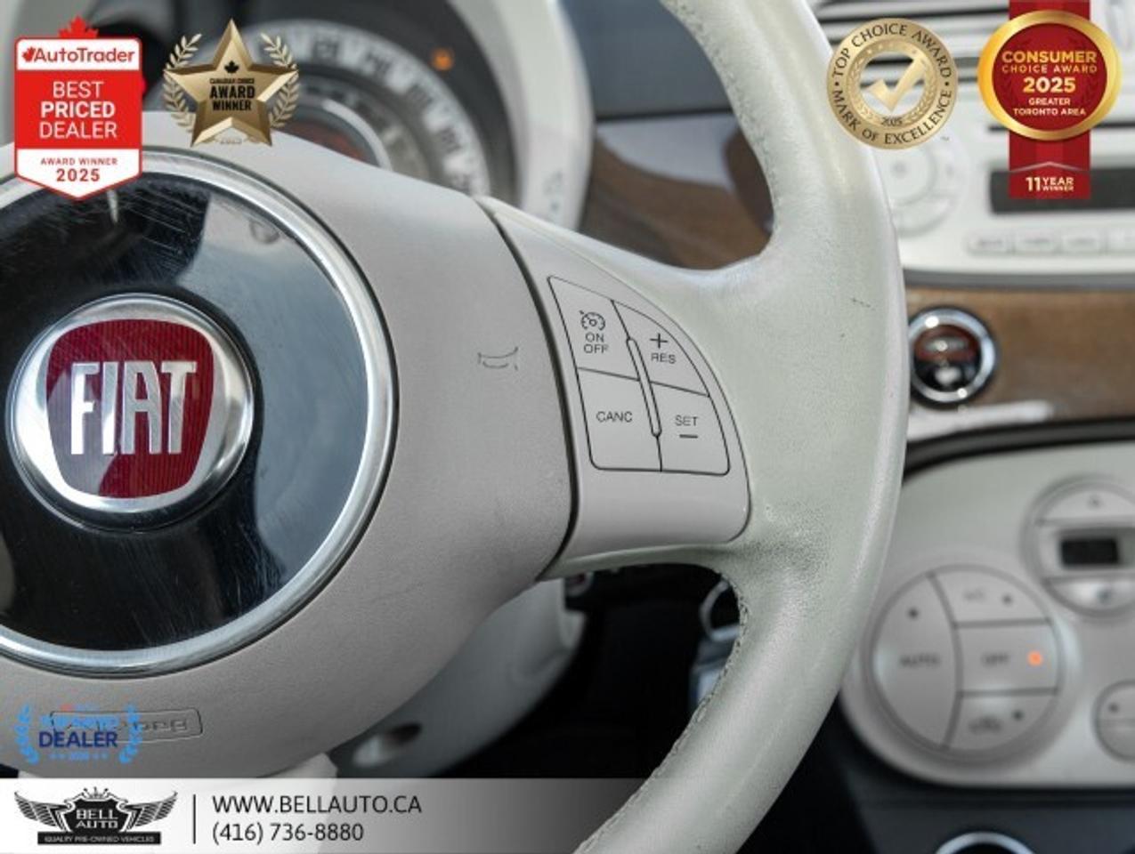 2014 Fiat 500 Lounge   SUNROOF   LTHR   HTDSEATS   CDPLAYER   NO Photo