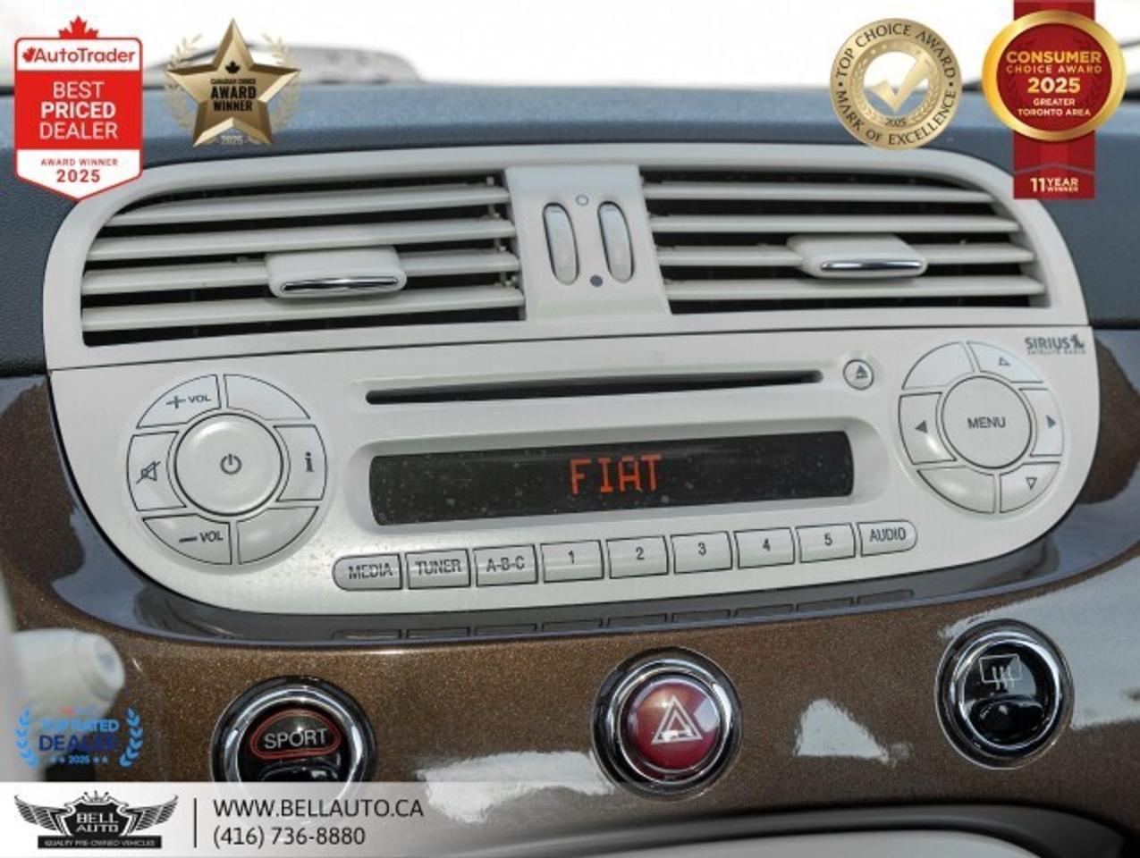 2014 Fiat 500 Lounge   SUNROOF   LTHR   HTDSEATS   CDPLAYER   NO Photo