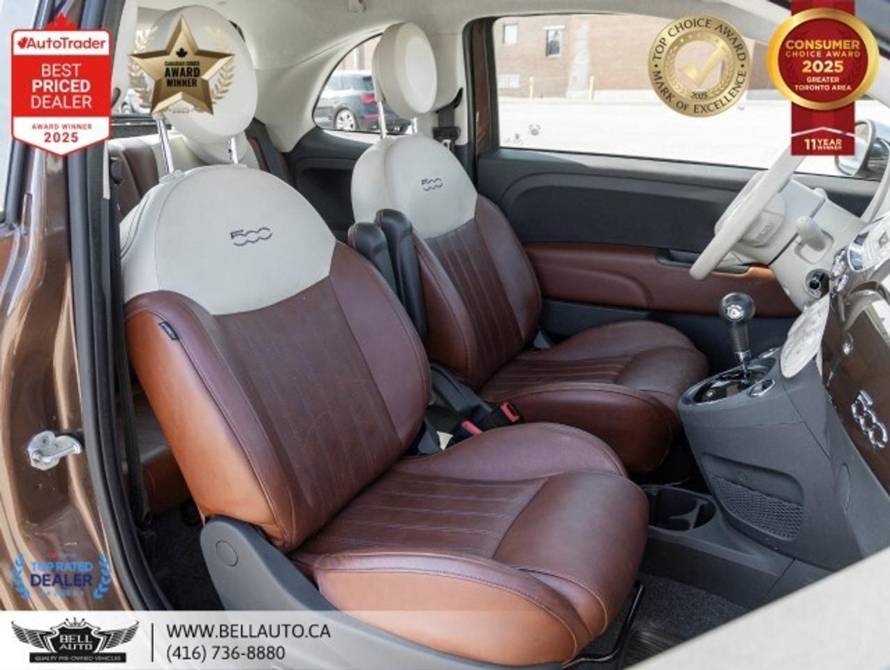 2014 Fiat 500 Lounge   SUNROOF   LTHR   HTDSEATS   CDPLAYER   NO Photo