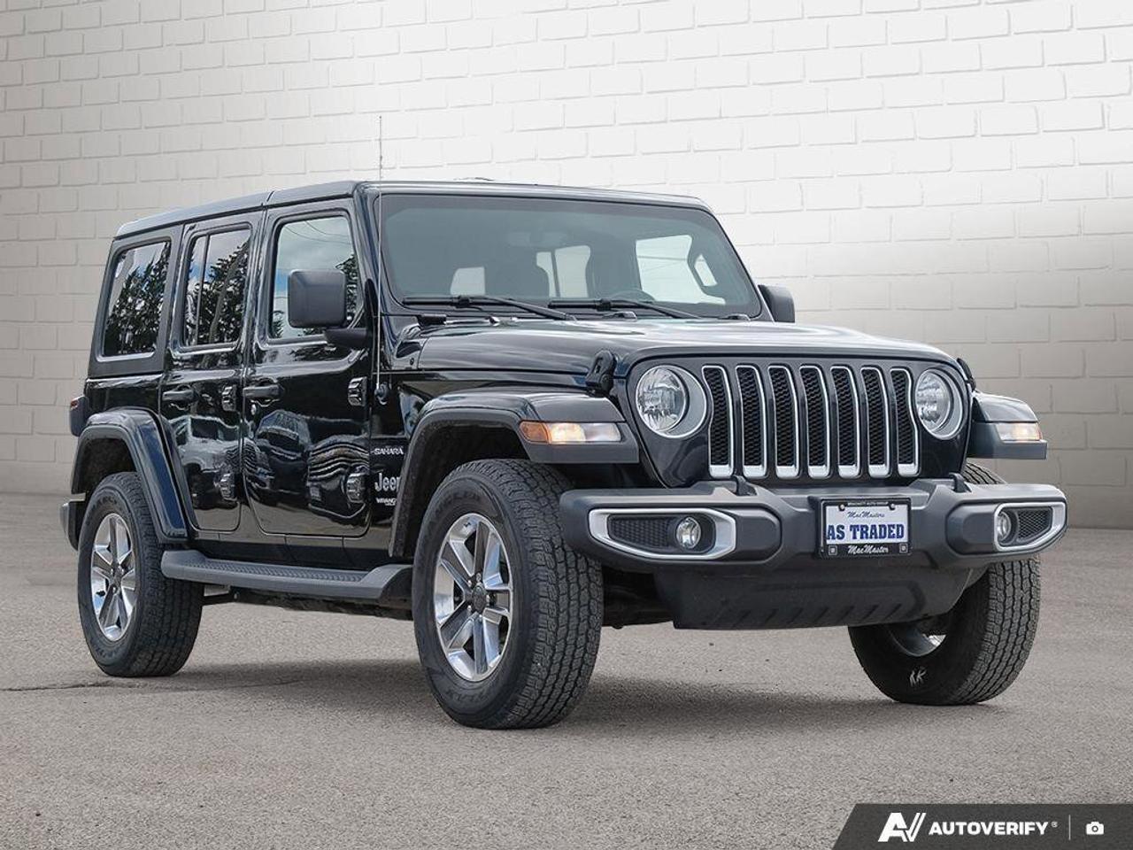 2020 Jeep WRANGLER UNLIMITED SaharaSAHARA, 3.6L V6, 4X4, ALLOYS, LEATHER, CERTI Photo