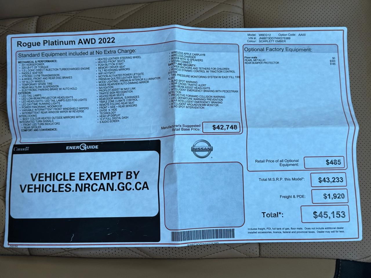 2022 Nissan Rogue AWD Platinum+CLEAN CARFAX Photo