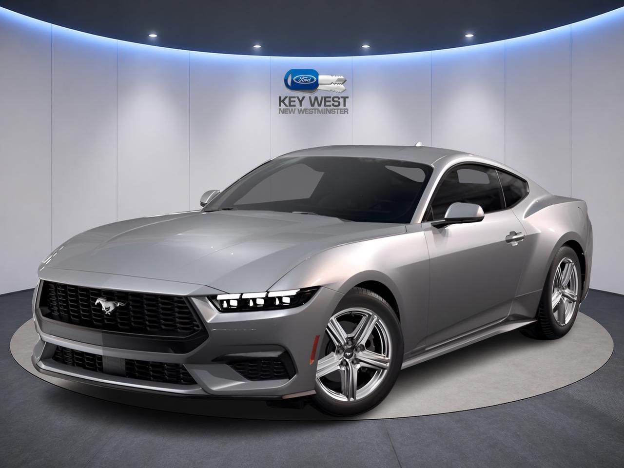 Iconic Silver Metallic 2026 Ford Mustang Coupe Rear-Wheel Drive Automatic