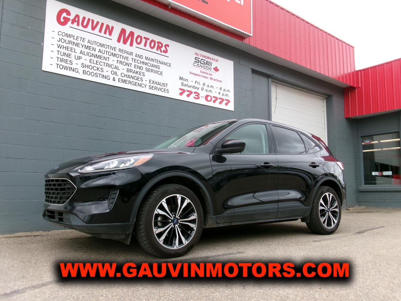 **Discover the 2022 Ford Escape SE AWD at Gauvin Motors Ltd!** 

Are you ready to elevate your driving experience? This stunning **black 2022 Ford Escape SE AWD** combines style and functionality like no other.

### Key Features:
- **Engine & Performance**: Economical yet powerful turbo engine paired with an 8-speed automatic transmission for a smooth ride.
- **Comfort & Convenience**:
  - Remote Start and Heated bucket seats for those chilly mornings
  - Power drivers seat and rear hatch for easy access
  - Dual-zone climate control to keep everyone comfortable
  - Push button start and passive keyless entry for seamless access
- **Safety & Technology**:
  - Lane departure system and traction control for added peace of mind
  - Variable drive mode system to adapt to any driving condition
  - Bluetooth and Wi-Fi connectivity for staying connected on the go
  - Premium sound system with AM/FM/XM/MP3 and streaming options
- **Additional Features**:
  - Heated steering wheel and privacy glass for added luxury
  - Fog lights and premium alloy wheels for a stylish touch
  - Reclining rear seats and rear camera for versatility and ease

### **Local Unit Ready for You!**
This local, one owner, fully inspected and serviced Ford Escape is priced at just **$22,995**. We welcome trades and offer low-rate, on-the-spot financing to make your purchase as easy as possible.

**Dont miss your chance to own this incredible vehicle! Visit Gauvin Motors Ltd in Swift Current today and take it for a spin!**