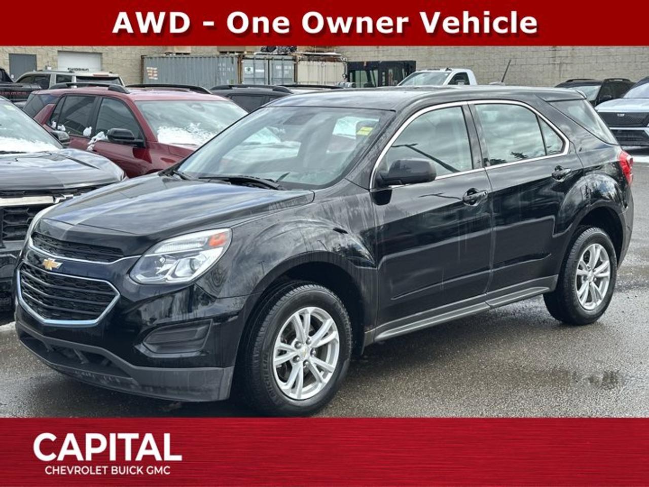 Recent Arrival! CARFAX Canada One Owner Odometer is 25923 kilometers below market average!Ask for the Internet Department for more information or book your test drive today! Call 403-256-4960 for fast answers at your fingertips! Disclaimer: All prices are plus taxes. See dealer for details. AMVIC Licensed Dealer # B2020028.2017 Equinox 6-Speed Automatic with Overdrive AWD Equinox LS, 2.4L 4-Cylinder SIDI DOHC VVT, AWD, 17 Aluminum Wheels, Air Conditioning, Preferred Equipment Group 1LS.Awards:* JD Power Canada Dependability Study