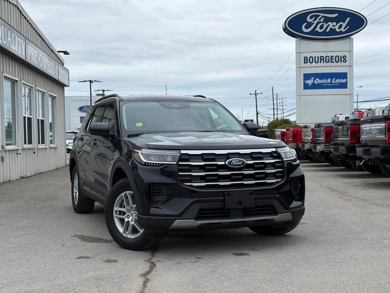 <p>The 2026 Ford Explorer Active w/200A Pkg in stylish Black with 4x4 drive promises both power and agility for all your adventures. This new SUV is perfectly designed to navigate various terrains with ease, making it ideal for families and outdoor enthusiasts alike.</p><p>The exterior is bold and commanding, with sleek lines and a robust stance that ensures it stands out on the road. Inside, the Gray interior offers a comfortable ambiance with its thoughtfully designed cabin space that includes heated front seats and a leatherette steering wheel for soft-touch elegance.</p><p>Equipped with cutting-edge technology, this Explorer includes a user-friendly navigation system and smart device integration to keep you connected. Safety is paramount with features like backup camera, brake assist, lane assist, adaptive cruise control, and parking sensors to enhance driver confidence and passenger security.</p><p>This SUV is the perfect choice for families or adventurous drivers seeking a versatile vehicle that covers it allcomfort, technology, and safety. Contact us today for more information and get behind the wheel of the Ford Explorer Active w/200A Pkg 4WD to experience all it has to offer.</p> <p><span style=color:rgb( 58 , 80 , 95 )>The discount shown on vehicle represents the </span><u>Cash Purchase</u><span style=color:rgb( 58 , 80 , 95 )> discount and is inclusive of all non-stackable and stackable cash purchase discounts from Ford of Canada and Bourgeois Motors Ltd. and is offered in lieu of sub-vented lease or finance rates. To get details on current discounts applicable to this and other vehicles in our inventory for Lease and Finance customer, see a member of our team. All offers for lease or finance are On Approved Credit (OAC).While every effort is made to ensure the accuracy of discounts and programs, programs are subject to change without notice </span><span style=color:rgb( 119 , 119 , 119 )>and may not be accurate or completely current. While every reasonable effort is made to ensure the accuracy of this data, we are not responsible for any errors or omissions contained on these pages.</span></p> <p><strong>Why Choose the Bourgeois Auto Group?</strong></p><p>For 80 years, Bourgeois Auto Group has been delivering exceptional automotive experiences. Our factor trained teams work to ensure you receive the shopping experience you deserve; whether you're looking for a new or new-to-you vehicle.</p><p>Shop 24/7 with our online showroom and chat service, ensuring convenience every step of the way. No hidden fees, full disclosure, and every pre-owned vehicle comes with a Carfax® report for peace of mind.</p><p>We offer a wide selection of pre-owned vehicles, all competitively priced using real-time market data. Get the best deal on your purchase and trade-in with our free Live Market Analysis report.</p><p>Looking to sell your car? We buy any make or modelno purchase required. Our simple to use online trade valuation tool will provide you with a clear, transparent selling experience whether you buy our car or not.</p><p>Backed by hundreds dedicated employees across 4 convenient locations, were here to meet all your automotive needs. Visit us in Midland or Parry Sound and explore our inventory or schedule your next service today.</p> <p><strong>Financing Your Next Vehicle with Bourgeois Motors Ford in Midland:</strong></p><p>At Bourgeois Motors Ford, we make financing your next vehicle simple and stress-free! Our team works with trusted lenders to find flexible options tailored to your budget. Drive away with confidenceapply today!</p><p>Take advantage of our online pre-qualification tool, backed by Equifax and TD Bank to find the payment that works for you. Simply <a href=https://www.bourgeoismotors.com/free-credit-check/ rel=nofollow><strong>CLICK HERE</strong></a><strong> </strong>to use our secure online credit tool with no impact to your credit.</p>
