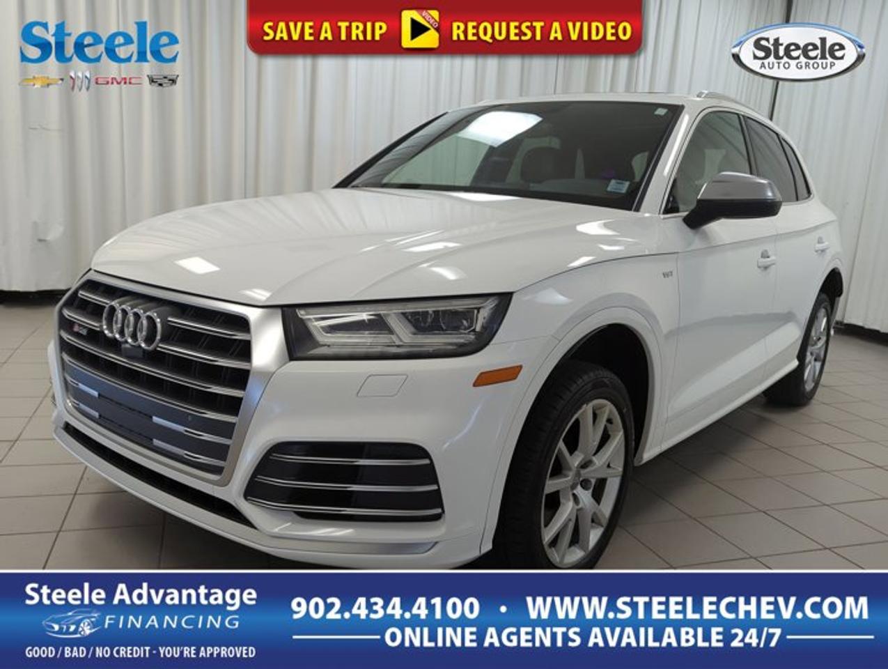 Built for drivers who want luxury, pace, and everyday utility, this 2018 Audi SQ5 Technik delivers a refined SUV experience with real performance at its core. Finished in White with four doors, automatic transmission, and all-wheel drive, it brings premium comfort and confident four-season capability to every trip around Dartmouth and beyond.Powered by a 3.0-litre intercooled turbo premium unleaded V6 engine, this used 2018 Audi SQ5 Technik offers strong acceleration, composed road manners, and the kind of smooth power delivery that makes highway merging and passing feel easy. With 98,258 km on the odometer, it stands as a well-rounded premium SUV for drivers who value balance, versatility, and upscale design.FEATURES OF THE SQ5 Technik packagePremium SUV with athletic road presenceTurbocharged V6 power for quick responseAutomatic transmission for smooth daily drivingAll-wheel drive for year-round confidenceADVANCED SAFETY FEATURESAll-wheel drive supports steady road gripFour-door design improves passenger accessStrong body structure adds driving confidenceHigh seating position helps outward visibilityPERFORMANCE AND EFFICIENCY3.0-litre turbocharged V6 delivers strong powerAutomatic transmission shifts smoothly and quicklyPremium fuel engine supports refined performanceBalanced ride suits city and highwayCOMFORT AND CONVENIENCESpacious cabin suits daily family travelFour-door layout adds easy entryRefined interior feel enhances every driveQuiet ride supports relaxed cruisingTECHNOLOGY AND CONNECTIVITYClear driver information supports easy monitoringUser-friendly controls simplify daily operationPremium vehicle design emphasizes modern functionAutomatic transmission enhances effortless driving feelCARGO SPACESUV body style adds useful versatilityRear cargo area handles daily gearPractical layout supports shopping and luggageFlexible space suits active lifestyles wellAWARDS & RECOGNITIONS2018 Top Safety Pick, Insurance Institute for Highway SafetyWHAT OTHER OWNERS LIKEStrong turbocharged acceleration feels smooth dailyConfident all-wheel drive in poor weatherComfortable ride with sporty character combinedUseful cargo room for everyday versatilityThis 2018 Audi SQ5 Technik is a premium performance SUV that blends luxury and athleticism in a very smart package. Its turbocharged V6 gives it real energy, while the automatic transmission keeps power delivery smooth and controlled. The all-wheel drive system adds reassurance in changing road conditions, making it a practical choice for drivers in Atlantic Canada.Inside and out, this 2018 Audi SQ5 Technik carries the polished character expected from a high-end sport utility vehicle. The White exterior gives it a clean and upscale look that stays timeless, while the four-door configuration makes it easy to live with every day. It is equally suited to commuting, road trips, family errands, and weekend escapes.For drivers shopping at Steele Chevrolet Buick GMC in Dartmouth, this used SUV stands out with its blend of premium design, strong performance, and everyday flexibility. It is an ideal fit for someone who wants more than simple transportation and appreciates a vehicle with sharp responses, upscale comfort, and practical utility in one confident package.This 2018 Audi SQ5 Techniks VIN is: WA1C4AFYXJ2012600 .