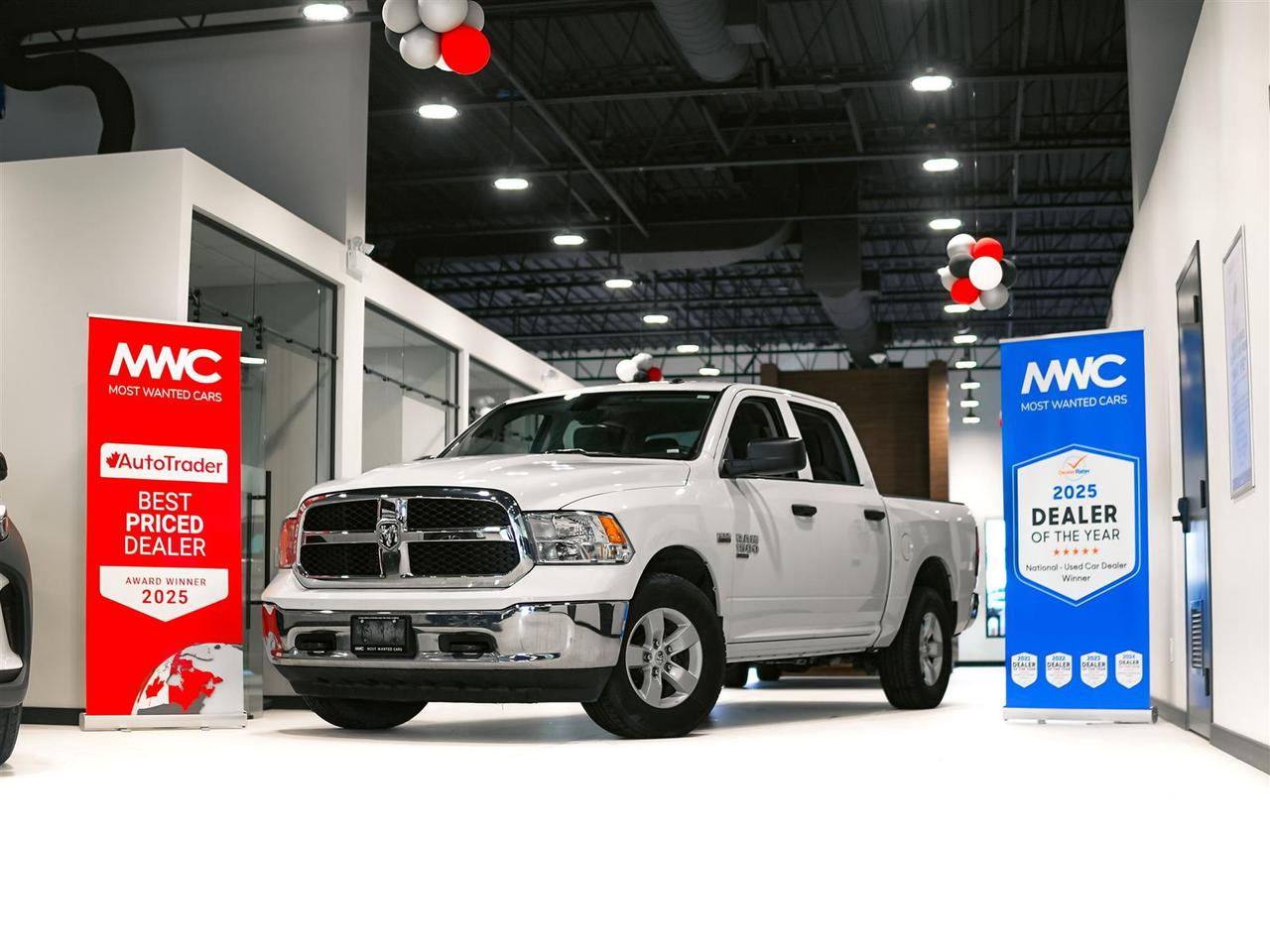 <div style=text-align: justify;><span style=font-size:14px;><span style=font-family:times new roman,times,serif;>Test drives available by appointment at our Guelph and Kitchener locations.&nbsp;Get approved in minutes with competitive rates starting at 6.46% O.A.C. This new arrival has a CLEAN CARFAX with no accidents and is also a Canadian (Ontario) vehicle with service records.&nbsp;<span style=color: rgb(51, 51, 51); white-space-collapse: preserve;>High-value options included with this vehicle are; </span>Premium cloth front 40/20/40 split bench seat $800,&nbsp;Protection group $250,&nbsp;Mopar front and rear all&ndash;weather floor mats $250, 8&ndash;speed torqueflite automatic transmission $1,000,&nbsp;Anti&ndash;spin differential rear axle $595,&nbsp;5.7l hemi vvt v8 engine with fuelsaver mds $1,495,&nbsp;Lt265/70r17e bsw all&ndash;terrain tires $350,&nbsp;Class iv hitch receiver $495,&nbsp;Trailer brake control $375 and&nbsp;17&rdquo; alloy rims, offering immense value.</span></span></div><div style=text-align: justify;><span style=font-size:14px;><span style=font-family:times new roman,times,serif;>&nbsp;<br /><strong>Previous daily rental</strong><br />&nbsp;<br /><strong>Why Choose Most Wanted Cars?</strong><br />At Most Wanted Cars, we&rsquo;re not just a dealership, we&rsquo;re a place where our customers send their family and friends. Since 1975, our family owned and operated business has been proud to offer the best financing options in Kitchener-Waterloo-Cambridge, Guelph, and the surrounding areas. We&rsquo;re proud to be recognized as DealerRater&rsquo;s National Winner for Used Car Dealers in 2023, 2024 & 2025, with an A+ rating from the Better Business Bureau with over 3,600 customer reviews averaging 4.9/5. Most units are one owner, accident free, clean CarProof, low km, Canadian vehicles, local vehicles, odor free and smoke free. We offer a wide selection of Certified Pre-Owned vehicles, each backed by a free CarProof report, with no liens, full safety inspected, with a multi-point inspection. All vehicles are freshly serviced with an oil change and units can be vehicle detailed upon request, ensuring they&rsquo;re ready for the road. Many of our vehicles are dealer serviced and include the balance of factory warranty for added peace of mind. Every vehicle is thoroughly reconditioned and presented in excellent condition, because at Most Wanted Cars you deserve nothing less!<br />To serve you better, we have two convenient locations:<br />&nbsp;</span></span></div><ol><li style=text-align: justify;><span style=font-size:14px;><span style=font-family:times new roman,times,serif;><strong>600 Elmira Rd N, Guelph &ndash; 519 822 2227</strong></span></span></li><li style=text-align: justify;><span style=font-size:14px;><span style=font-family:times new roman,times,serif;><strong>1620 King Street East, Kitchener &ndash; 519 772 3040</strong></span></span></li></ol><div style=text-align: justify;><span style=font-size:14px;><span style=font-family:times new roman,times,serif;>&nbsp;<br />Visit us at <a href=http://www.mostwantedcars.ca/>www.mostwantedcars.ca</a> to explore our full inventory and complete an easy online finance application for exclusive online preferred rates. Interest rates offered as low as 6.46% on approved credit.<br /><em>Note: Prices listed are available for financing purchases only, with approved credit. The cash price is $1500 more for other payment methods. Taxes and licensing are not included in the listed price.</em><br />&nbsp;<br />Most Wanted Cars also provides additional protection options at exclusive pricing, including the Fresh Start Platinum Package, rust protection, ceramic coating, gap insurance, extended warranties, walk-away insurance, and road hazard protection, among others. For more details, please consult with your sales representative.</span></span></div>