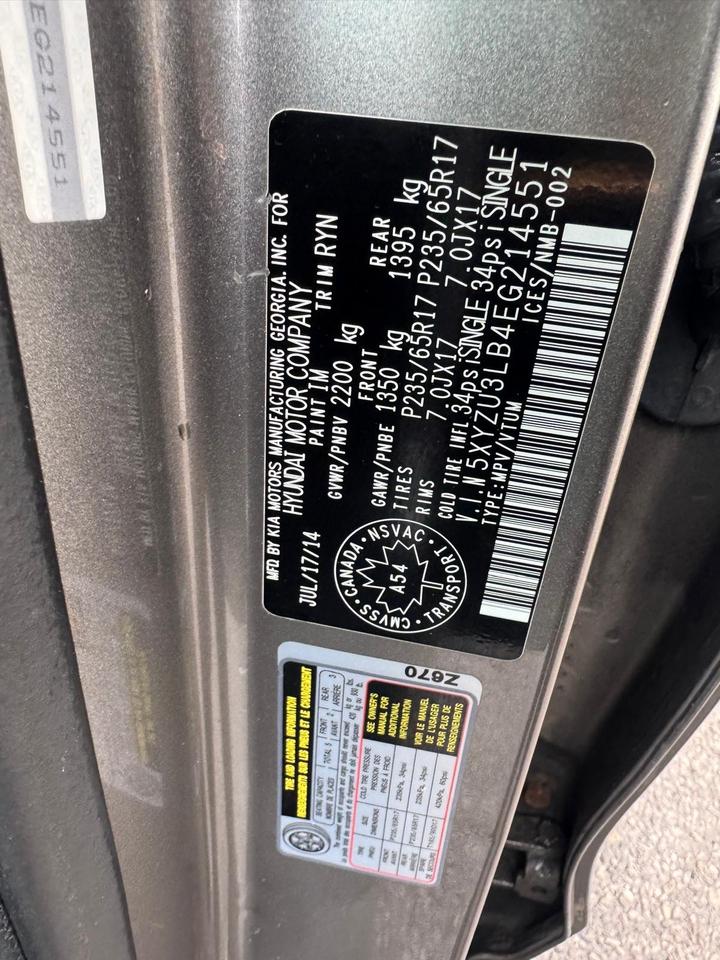 2014 Hyundai Santa Fe Sport PREMIUM, 4CYL, AUTO, ONLY 177KMS, CERTIFIED Photo