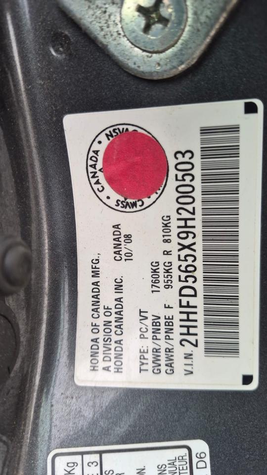 2009 Acura CSX RUNS AND DRIVES GREAT, AS IS SPECIAL, Photo