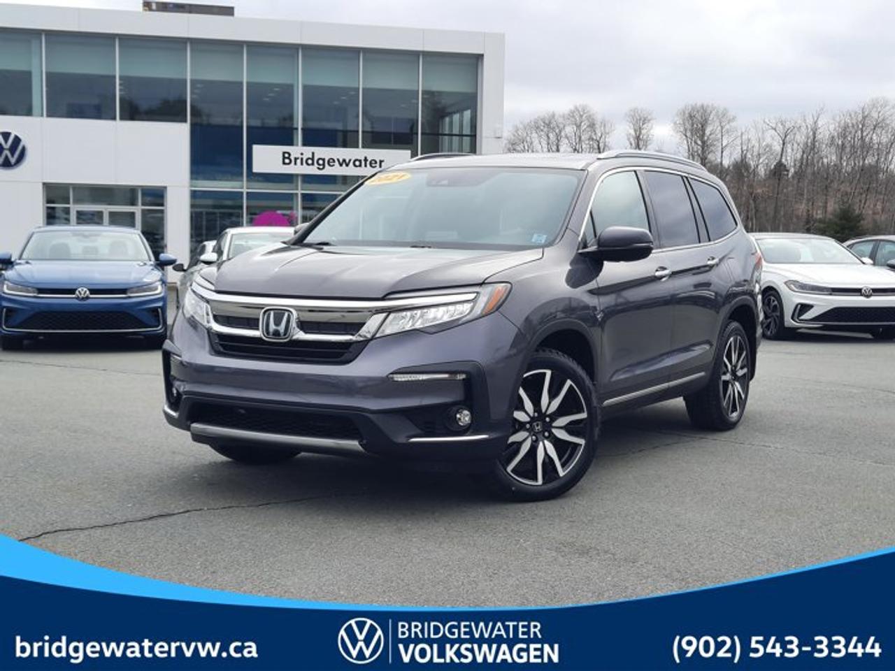 Recent Arrival! 2021 Honda Pilot Touring7 PassengerThis vehicle is a Steele Certified Pre-Owned Vehicle, offering added confidence through enhanced inspection standards and dealership-backed benefits. Steele Certified Reconditioning Process: Comprehensive multi-point inspection Mechanical and cosmetic reconditioning completed as needed Brake, tire, and battery assessment Professional detailing Final quality control road test Steele Certified Pre-Owned vehicles include additional ownership benefits. Any concerns related to the certification process must be reviewed and addressed by the original selling dealer.CARFAX Canada No Reported AccidentsGray AWD 9-Speed Automatic 3.5L V6 SOHC i-VTEC 24V AWD.