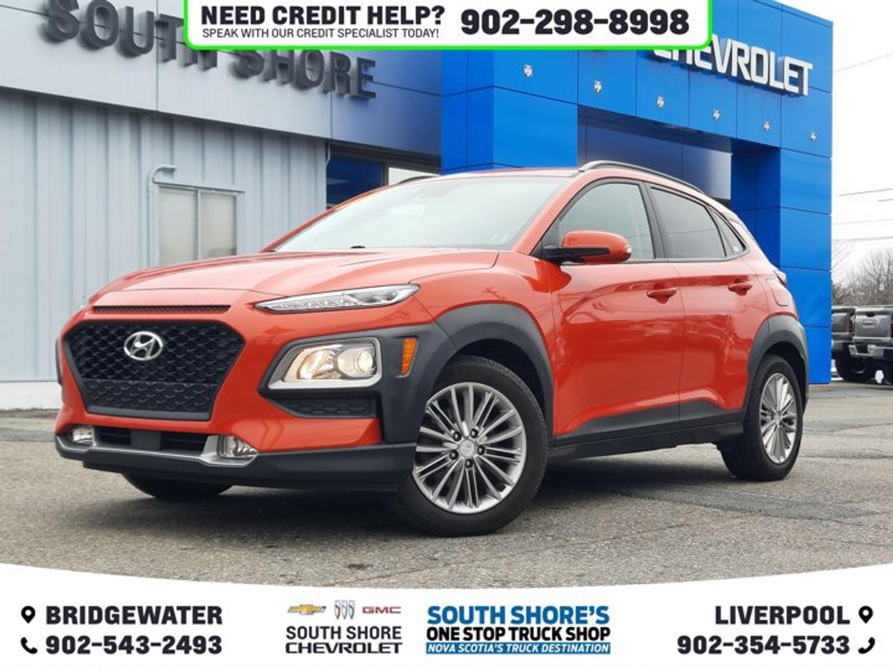 Recent Arrival! Sunset Orange 2020 Hyundai Kona 2.0L Luxury For Sale, Bridgewater AWD 6-Speed Automatic 2.0L I4 MPI DOHC 16V LEV3-ULEV70 147hp Clean Car Fax, 6 Speakers, ABS brakes, Air Conditioning, Alloy wheels, Automatic temperature control, Delay-off headlights, Driver door bin, Driver vanity mirror, Dual front side impact airbags, Electronic Stability Control, Exterior Parking Camera Rear, Front anti-roll bar, Front fog lights, Fully automatic headlights, Heated door mirrors, Heated Front Bucket Seats, Heated front seats, Heated steering wheel, Illuminated entry, Leather steering wheel, Occupant sensing airbag, Passenger vanity mirror, Power door mirrors, Power driver seat, Power moonroof, Power steering, Radio: AM/FM/SiriusXM/MP3 Audio System, Rear window defroster, Remote keyless entry, Roof rack: rails only, Security system, Speed control, Speed-sensing steering, Split folding rear seat, Spoiler, Steering wheel mounted audio controls, Tachometer, Traction control, Trip computer, Variably intermittent wipers. Reviews: * Owners tend to report being impressed by the Konas unique looks, sporty and refined drive, strong wintertime performance, maneuverability, and overall bang for the buck. Enthusiast drivers should find the available turbo engine and paddle-shift transmission to be smooth and thrifty when driven gently, and entertaining and eager when driven spiritedly. Source: autoTRADER.ca
