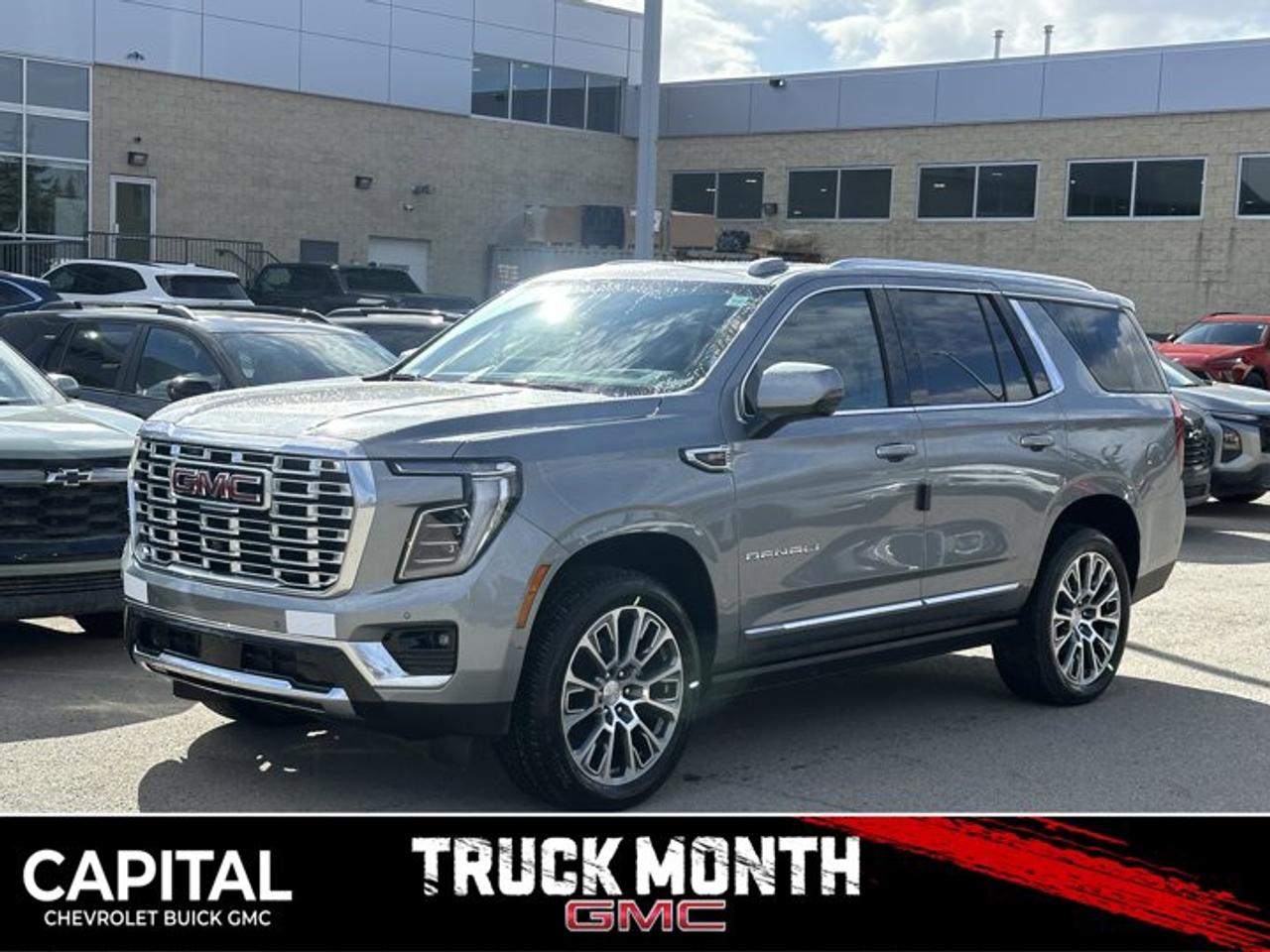 This GMC Yukon delivers a Gas V8 6.2L/ engine powering this Automatic transmission. WHEELS, 22 X 9 (55.9 CM X 22.9 CM) ULTRA-BRIGHT MACHINED and painted Midnight Silver with laser etched logo Includes (SFE) wheel locks, LPO.), TRANSMISSION, 10-SPEED AUTOMATIC electronically controlled with overdrive, includes Traction Select System including tow/haul (STD), SUN & POWER STEP PACKAGE includes (C3U) power sunroof and (B3L) power-retractable assist steps with perimeter lighting.* This GMC Yukon Features the Following Options *LPO, FLOOR LINER PACKAGE (dealer-installed) (Includes (AAK) 1st and 2nd row premium floor liners, LPO, (RIB) 3rd row all-weather floor liners, LPO and (CAV) all-weather cargo mat, LPO.) , LPO, PREMIUM FLOOR LINERS, 1ST AND 2ND ROWS WITH BRAND BADGING (dealer-installed), LPO, ALL-WEATHER FLOOR LINERS, 3RD ROW (dealer-installed), LPO, ALL-WEATHER CARGO MAT (dealer-installed), ENGINE, 6.2L ECOTEC3 V8 with Dynamic Fuel Management, Direct Injection and Variable Valve Timing, includes aluminum block construction (420 hp [313 kW] @ 5600 rpm, 460 lb-ft of torque [624 Nm] @ 4100 rpm) (STD), ENGINE BLOCK HEATER, DENALI PREFERRED EQUIPMENT GROUP Includes Standard Equipment, 3 YEARS SIRIUSXM SiriusXM Extended Service subscription will stop at the end of the applicable subscription period unless you decide to continue service. Plan is non-transferable and non-refundable. Service subject to the SiriusXM Customer Agreement and Privacy Policy, visit siriusxm.ca/terms to see complete terms and how to cancel which includes online methods or calling 1-888-539-7474. Some services, content and features are subject to device capabilities, an active data connection enabled in the vehicle and location availability. All fees, content and features are subject to change. Content varies by subscription plan. SiriusXM and related logos are trademarks of Sirius XM Radio Inc. and its respective subsidiaries.), Wireless Phone Charging, for portable devices, Wireless Apple CarPlay/Wireless Android Auto.* Visit Us Today *Test drive this must-see, must-drive, must-own beauty today at Capital Chevrolet Buick GMC Inc., 13103 Lake Fraser Drive SE, Calgary, AB T2J 3H5.