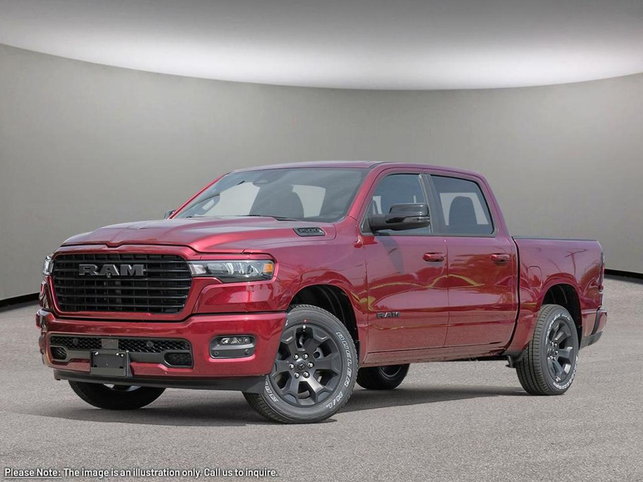 Discover the 2026 Ram 1500 Sport 4x4 Crew Cab in striking Red with a refined Black interior. Powered by a potent 5.7L HEMI VVT V8 engine with eTorque and paired with an 8-speed automatic transmission, this truck delivers exceptional performance and capability. Enjoy premium comfort with heated cloth/vinyl bucket seats, advanced Uconnect 5WW navigation on a 12-inch touchscreen, and an array of tech features including Apple CarPlay, Android Auto, and a 4G LTE Wi-Fi hotspot.Built tough with a 3,220 kg GVWR, 20 aluminum wheels wrapped in all-season tires, and a 3.55 rear axle ratio, the Ram 1500 Sport is engineered for every adventure. Safety is paramount with adaptive cruise control, blind-spot monitoring, forward collision mitigation, and surround-view cameras. Experience the perfect blend of power, technology, and styleschedule your test drive today by calling 867-873-4222!PRICING ADVERTISED IS REFLECTING THE CASH INCENTIVE AND CANNOT BE STACKED WITHLOW RATEFINANCING, PRICING ADVERTISED CAN BE FINANCED. REACH OUT TO THE SALES TEAM TO GET YOUR QUOTE TAILORED TO HOW YOU WOULD LIKE TO BUY