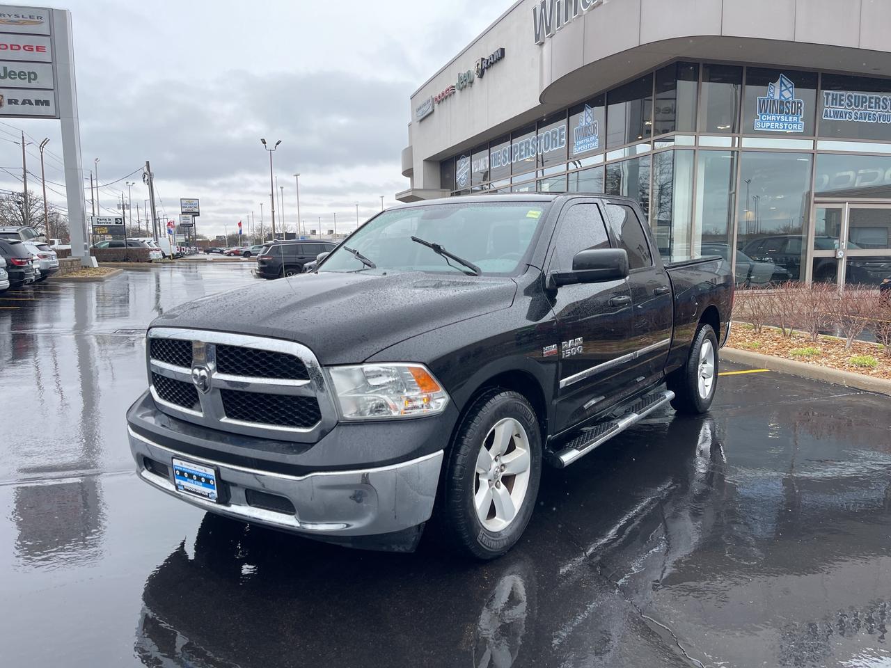Odometer is 33675 kilometers below market average! Recent Arrival!

Black Clearcoat 2014 Ram 1500 ST RWD 6-Speed Automatic HEMI 5.7L V8 Multi Displacement VVT

**CARPROOF CERTIFIED**.

* PLEASE SEE OUR MAIN WEBSITE FOR MORE PICTURES AND CARFAX REPORTS * Buy in confidence at WINDSOR CHRYSLER with our 95-point safety inspection by our certified technicians. Searching for your upgrade has never been easier. You will immediately get the low market price based on our market research, which means no more wasted time shopping around for the best price, Its time to drive home the most car for your money today. OVER 100 Pre-Owned Vehicles in Stock! Our Finance Team will secure the Best Interest Rate from one of out 20 Auto Financing Lenders that can get you APPROVED! Financing Available For All Credit Types! Whether you have Great Credit, No Credit, Slow Credit, Bad Credit, Been Bankrupt, On Disability, Or on a Pension, we have options. Looking to just sell your vehicle? We buy all makes and models let us buy your vehicle. Proudly Serving Windsor, Essex, Leamington, Kingsville, Belle River, LaSalle, Amherstburg, Tecumseh, Lakeshore, Strathroy, Stratford, Leamington, Tilbury, Essex, St. Thomas, Waterloo, Wallaceburg, St. Clair Beach, Puce, Riverside, London, Chatham, Kitchener, Guelph, Goderich, Brantford, St. Catherines, Milton, Mississauga, Toronto, Hamilton, Oakville, Barrie, Scarborough, and the GTA.
