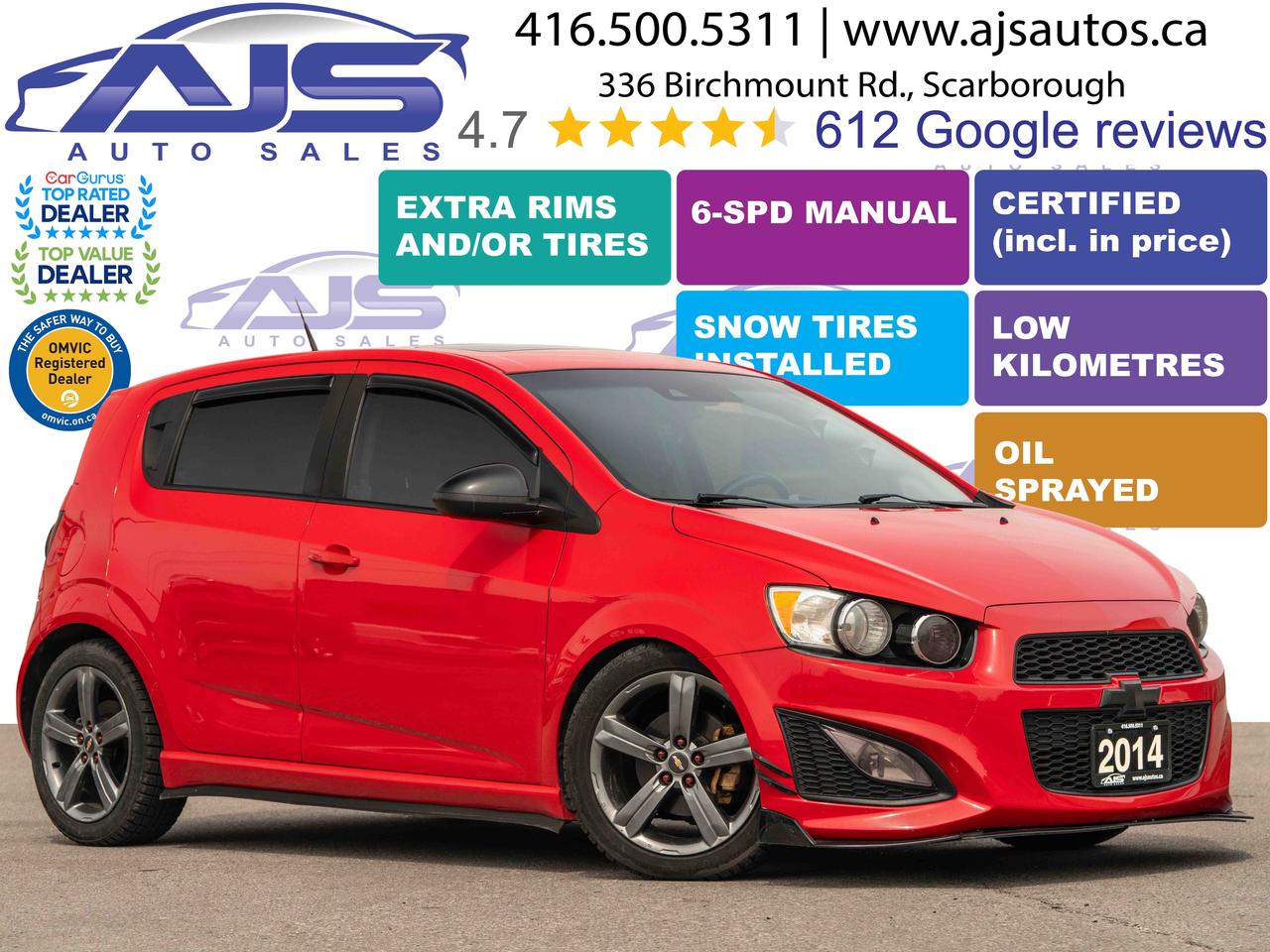 Used 2014 Chevrolet Sonic RS TURBO for sale in Toronto, ON