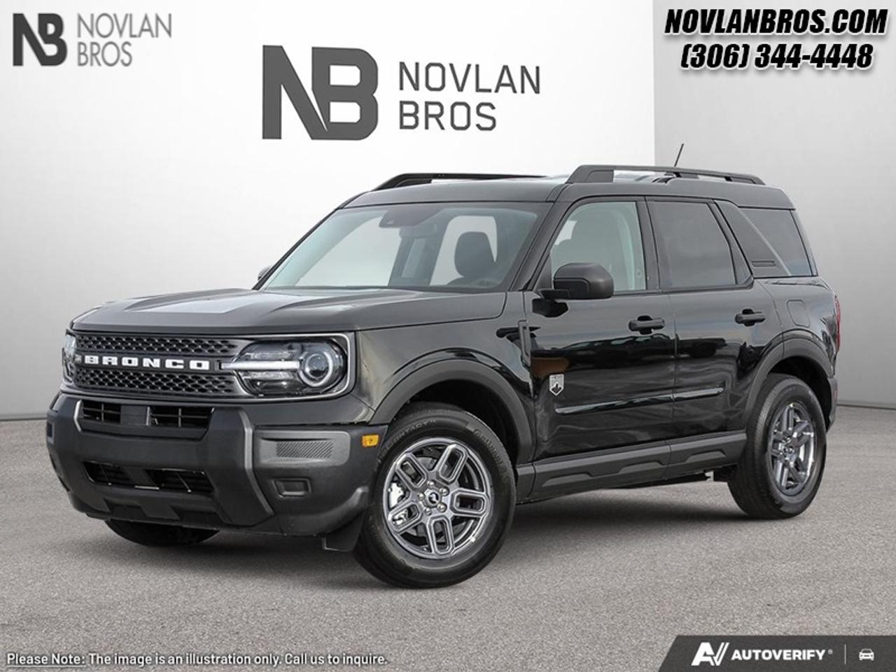 <b>Convenience Package!</b><br> <br> <br> <br>Check out our great inventory of new vehicles at Novlan Brothers!<br> <br>The 2026 Ford Bronco Sport stands out with its confident presence, rugged design cues and ready-for-anything attitude. <br> <br>The 2026 Ford Bronco Sport combines rugged styling, modern tech and flexible utility to create a compact SUV that doesnt compromise on spirit. Inside, the cabin features quality materials, intuitive connectivity and thoughtful design to keep passengers comfortable and engaged. With its trail-ready attitude, confident presence and Fords heritage of capability, the Bronco Sport is built to carry your lifestyle forward.<br> <br>This Shadow Black SUV has a 8 Speed Automatic transmission and is powered by a 181HP 1.5L 3 Cylinder Engine. <br> <br> Our Bronco Sports trim level is Big Bend. Inside, heated cloth bucket seats with power adjustability, a user-friendly 13.2-inch SYNC 4 display, and wireless Apple CarPlay, Android Auto, and Alexa integration make every drive comfortable and connected. Adaptive cruise control with stop-and-go, a proximity key with push-button start, and smart device remote start enhance convenience, while voice-activated climate control and clever storage solutions add refinement to its rugged personality. The cabins modern design features metallic accents and soft-touch materials that complement its functional layout. Outside, bold 17-inch carbonized grey alloy wheels, LED headlights, and black body trim give it a confident stance, while the Terrain Management System with five G.O.A.T. modes optimizes traction for every driving condition. Safety is prioritized through Ford Co-Pilot360 technologies, including BLIS with Cross-Traffic Alert, Pre-Collision Assist with Automatic Emergency Braking, Lane Keeping Assist, and a rearview camera, ensuring peace of mind on both city streets and untamed trails. This vehicle has been upgraded with the following features: Convenience Package.<br><br> View the original window sticker for this vehicle with this url <b><a href=http://www.windowsticker.forddirect.com/windowsticker.pdf?vin=3FMCR9BN9TRE18850 target=_blank>http://www.windowsticker.forddirect.com/windowsticker.pdf?vin=3FMCR9BN9TRE18850</a></b>.<br> <br>To apply right now for financing use this link: <a href=http://novlanbros.com/credit/ target=_blank>http://novlanbros.com/credit/</a><br><br> <br/> Total  rebate of $1500 is reflected in the price.   0% financing for 72 months. 0.99% financing for 84 months. <br> Payments from <b>$502.14</b> monthly with $0 down for 84 months @ 0.99% APR O.A.C. ( Plus applicable taxes -  Plus applicable fees   ).  Incentives expire 2026-06-01.  See dealer for details. <br> <br><br> Come by and check out our fleet of 20+ used cars and trucks and 100+ new cars and trucks for sale in Paradise Hill.  o~o