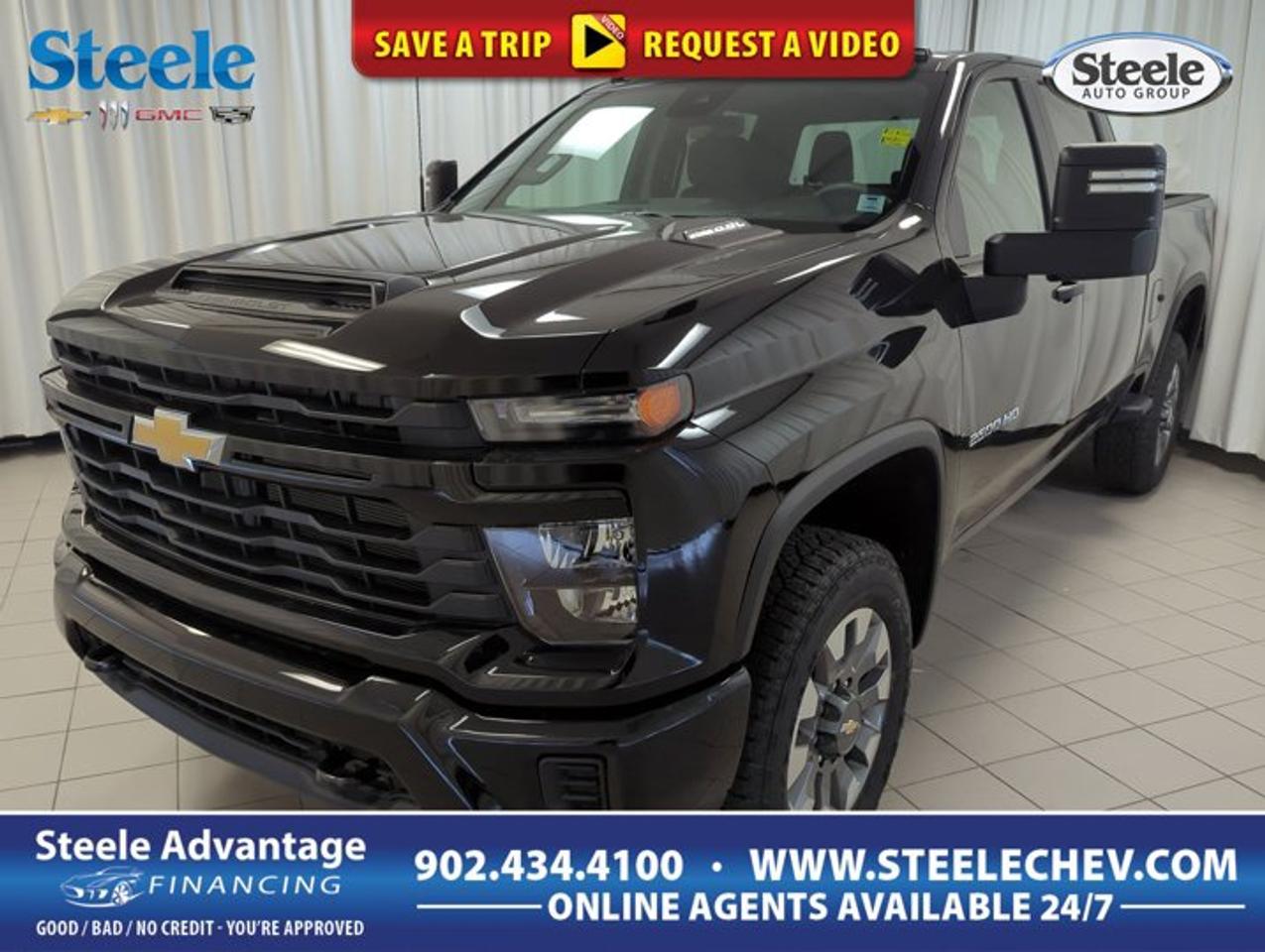 Built for hard work and ready for Canadian roads, this 2026 Chevrolet Silverado 2500 Custom delivers heavy-duty capability with a confident, clean design. Finished in Black with a Black interior, this four-door pickup pairs a proven Gas V8 6.6L engine with an automatic transmission and four-wheel drive for strong performance in demanding conditions.At Steele Chevrolet Buick GMC in Dartmouth, this 2026 Chevrolet Silverado 2500 Custom stands out as a smart choice for drivers who need real truck strength without giving up everyday comfort. It is well suited for towing, hauling, jobsite duty, and weekend travel, with the bold presence and dependable engineering that make a full-size heavy-duty truck so appealing.FEATURES OF THE Silverado 2500 CustomBlack exterior gives bold road presenceBlack interior offers clean, practical styleFour full doors add daily usabilityHeavy-duty pickup design suits tough tasksTRUCK FEATURESStrong towing ability for demanding workloadsDurable truck frame supports heavy haulingPickup bed built for cargo versatilityFour-wheel drive helps on rough terrainADVANCED SAFETY FEATURESFour-wheel drive adds traction in weatherHeavy-duty build inspires confident road controlLarge pickup stance improves driver awarenessAutomatic transmission supports smooth vehicle responsePERFORMANCE AND EFFICIENCY6.6-litre gas V8 delivers strong outputAutomatic transmission provides smooth power deliveryFour-wheel drive boosts traction on surfacesHeavy-duty engineering supports serious daily workCOMFORT AND CONVENIENCEFour-door cab improves passenger accessSpacious cabin supports work and travelPractical layout keeps controls within reachBlack interior gives a clean lookTECHNOLOGY AND CONNECTIVITYClear instrument layout supports easy monitoringModern controls simplify everyday operationAutomatic transmission enhances driving ease dailyFunctional cabin design suits busy driversCARGO SPACEPickup bed handles tools and gearLarge cargo area suits jobsite needsHeavy-duty design supports useful payload capabilityCabin storage helps organize smaller itemsWHAT OTHER OWNERS LIKEStrong V8 power for towing confidenceFour-wheel drive for Canadian road conditionsSpacious cab for workday practicalityHeavy-duty capability for serious truck tasksThis full-size heavy-duty pickup is designed for people who need dependable strength every day. The 6.6-litre gas V8 is known for delivering the kind of low-end power truck owners want when pulling a trailer, carrying equipment, or moving through challenging road conditions. Paired with an automatic transmission, it offers smooth operation and consistent response.The Black exterior gives this truck a bold and professional look that fits well at the jobsite, in the driveway, or on the highway. Inside, the Black interior keeps the cabin looking practical and easy to maintain. With four doors, passengers can get in and out with ease, while the cab layout helps support both work use and family duty.A heavy-duty truck like this is about more than raw power. It is also about confidence. Four-wheel drive helps this Silverado 2500 Custom handle rain, gravel, snow, and uneven surfaces with greater control. That added traction is a major benefit for drivers in Nova Scotia who need a truck that can stay capable through changing seasons.For drivers shopping at Steele Chevrolet Buick GMC in Dartmouth, this 2026 Chevrolet Silverado 2500 Custom brings together the key traits that matter most in a serious pickup: V8 strength, practical cabin space, four-door convenience, automatic ease, and the traction of four-wheel drive. It is ready to support demanding tasks while still offering the comfort and usability needed for daily driving.This 2026 Chevrolet Silverado 2500 Customs VIN is: 1GC4KME72TF187400 .
