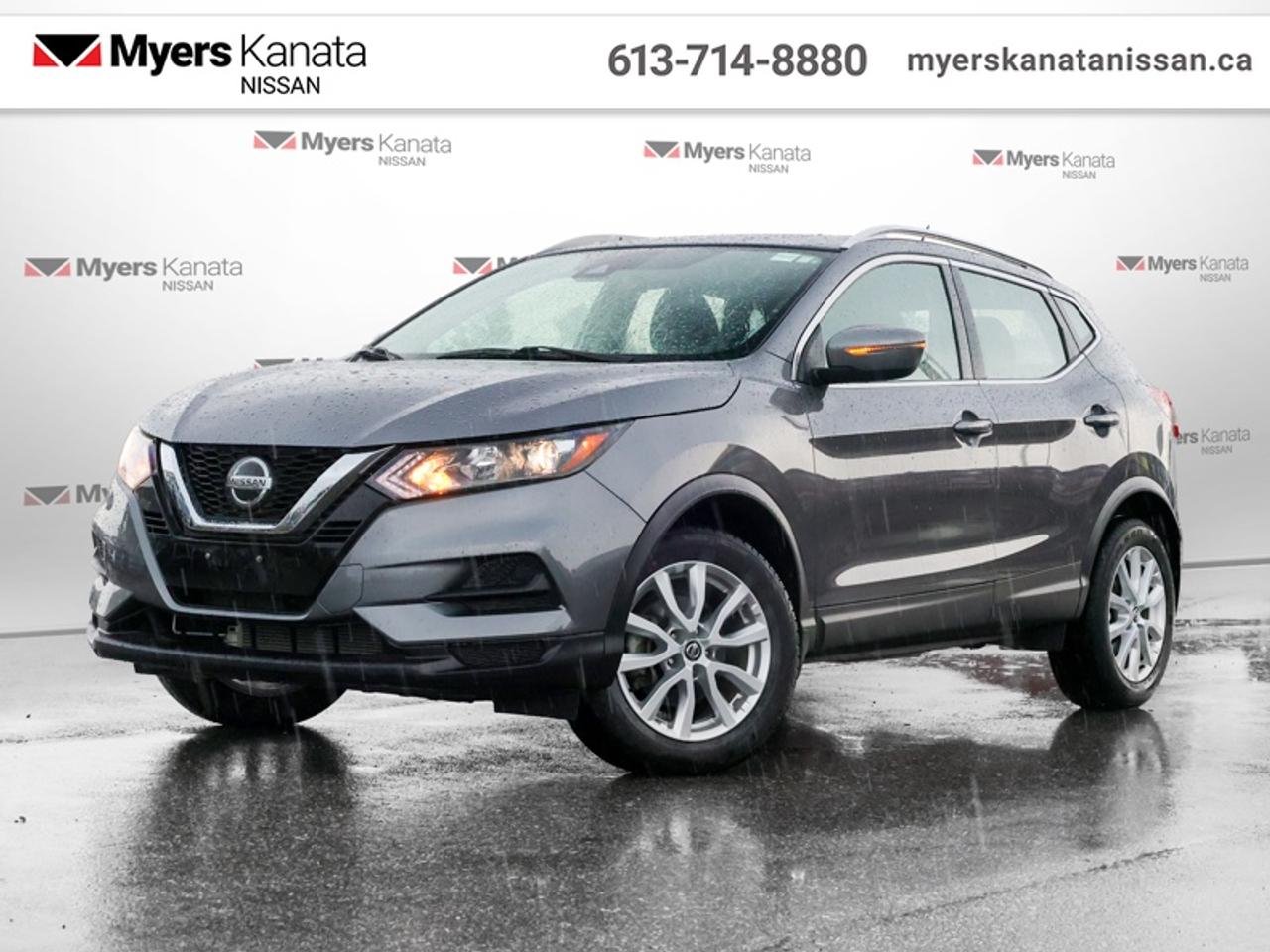 <b>Certified, Low Mileage, Sunroof,  Heated Seats,  Apple CarPlay,  Android Auto,  Remote Start!</b><br> <br>  Compare at $24375 - KANATA NISSAN PRICE is just $22995! <br> <br>This 2022 Nissan Qashqai offers big SUV capability in an attractive and accessible package. This 2022 Nissan Qashqai is fresh on our lot in Kanata. This low mileage SUV has just 19,461 km and is a Certified Pre-Owned vehicle. Its Gun Metal Metallic in colour and is completely accident free based on the <a href=https://vhr.carfax.ca/?id=DsnilA02wYKzbUo26lNXWPGO6dvVf/HS target=_blank>CARFAX Report</a>. It has an Automatic transmission and is powered by a 141HP 2.0L 4 Cylinder Engine. <br> <br> Our Qashqais trim level is SV AWD. This generously equipped Nissan SV now features a capable all-wheel-drive system for outstanding performance in all weather and road conditions, in addition to an express opening glass sunroof with slide and tilt functionality and a power shade, halogen headlamps with automatic high beams, a sporty heated leather steering wheel, dual-zone climate control, and adaptive cruise control with steering, in addition to blind-spot monitoring, lane-keep assist, and front emergency braking. Additional features include heated front seats, proximity keyless entry with push button start, piano-black interior inserts, a rear-view camera, a 6-speaker audio system, and a 7-inch infotainment screen bundled with Apple CarPlay, Android Auto, and SiriusXM satellite radio. This vehicle has been upgraded with the following features: Sunroof, Heated Seats, Apple CarPlay, Android Auto, Remote Start, Blind Spot Detection, Adaptive Cruise Control.<br> <br/>Certified Pre-Owned BenefitsNissan Certified Pre-Owned vehicles offer all the exciting performance, innovation and reliability of a Nissan, with value and peace-of-mind at the heart of the experience. Truly an Intelligent Selection.72 month/120,000km* Powertrain Warranty Easy Financing with Nissan Canada Finance 24/7 Nissan Roadside AssistanceRental Vehicle Assistance Personalized Trip Planning Sirius Satellite Radio Trial 10 day/1,500km exchange promiseRigorous Certification ProcessEvery Certified Pre-Owned vehicle gets an obsessively detailed inspection prior to earning the Certified status. A Nissan-trained technician ensures the highest standards for each vehicle, in a 169-point inspection process72-month/120,000km Warranty** In effect for period of 72 months or 120,000kms (whichever comes first) from the vehicles original in-service dateNissans Certified Pre-Owned Powertrain Warranty provides coverage for 72 months or 120,000kms (whichever comes first) from your vehicles original in-service date. Over 600 components are covered including:Engine: Cylinder heads and block and all internal parts, rocker covers and oil pan, valvetrain and front cover, timing chain and tensioner, oil pump and fuel pump, fuel injectors, intake and exhaust manifolds and turbocharger, flywheel, seals and gaskets Transmission and Transfer Case: Case and all internal parts, torque converter and converter housing, automatic transmission control module, transfer case and all internal parts, seals and gaskets, and electronic transmission controls Drivetrain: Drive shafts, final drive housing and all internal parts, propeller shafts, universal joints, bearings, seals and gaskets $0 Deductible: No deductibles for repairs covered under the Powertrain Warranty<br> <br/>Buy this vehicle now for the lowest bi-weekly payment of <b>$170.45</b> with $0 down for 84 months @ 8.99% APR O.A.C. ( Plus applicable taxes - and licensing ). See dealer for details. <br><br>*LIFETIME ENGINE TRANSMISSION WARRANTY NOT AVAILABLE ON VEHICLES WITH KMS EXCEEDING 140,000KM, VEHICLES 8 YEARS & OLDER, OR HIGHLINE BRAND VEHICLE(eg. BMW, INFINITI. CADILLAC, LEXUS...)<br> Come by and check out our fleet of 80+ used cars and trucks and 80+ new cars and trucks for sale in Kanata.  o~o
