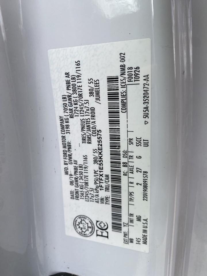 2019 Ford F-150 XLT EXTENDED CAB STD 4WD SUPERCAB 6.5' Photo