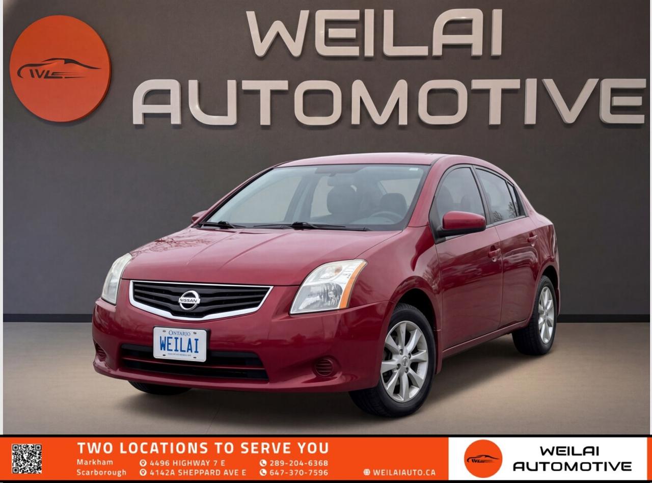Excellent Fuel Economy | Spacious Interior Cabin | Nissan Advanced Airbag System | 60/40 Split Folding Rear Seats | Reliable 2.0L 4-Cylinder Engine | Low credit? No credit? Established Credit? We accept ALL!!! - Contact Us Today!Test Drive the 2011 Nissan Sentra 2.0 Today! This reliable and highly efficient compact sedan is engineered to deliver a smooth and practical driving experience for your daily commutes across Ontario. With a surprisingly spacious interior offering 371 L of cargo capacity, an array of standard safety features, and exceptional fuel economy, the Sentra offers unbeatable value for first-time buyers and seasoned commuters alike. <br/> Performance <br/> Engine: 2.0L 4-Cylinder <br/> Financing and Credit Options Weilai Automotive Inc. is committed to assisting customers with all types of credit backgrounds. Financing terms, including rates and options, will vary based on credit history and other factors. To protect your privacy, a signed consent form is required to review your financing options. Please contact us to schedule an appointment at your earliest convenience. <br/> Pricing, Taxes, and Additional Fees Prices do not include HST or licensing fees. A free Carfax report is available on our website at weilaiauto.ca. We serve customers across the GTA, including but not limited to Markham, Scarborough, Barrie, Stouffville, Toronto, Richmond Hill, East Gwillimbury, Aurora, North York, East York, Whitby, and Brampton. <br/> Contact Us To book an appointment, request more information, or discuss financing, please call 289-204-6368 or email info@weilaiauto.ca. We highly recommend scheduling a visit so you can inspect and test-drive the vehicle in person. <br/> “As-Is” Vehicle Condition This vehicle is sold “as is.” We have not performed a mechanical inspection nor provided a safety certificate, and we cannot determine what may be required for it to meet safety standards. Although the original owner used this vehicle daily and it appears to be in good condition, buyers are strongly encouraged to inspect and test-drive the vehicle prior to purchase. <br/> OMVIC Disclosure for As-Is Vehicles <br/> “This vehicle is being sold ‘as is,’ unfit, not e-tested, and is not represented as being in road-worthy condition, mechanically sound, or maintained at any guaranteed level of quality. The vehicle may not be fit for use as a means of transportation and may require substantial repairs at the purchaser’s expense. It may not be possible to register the vehicle to be driven in its current condition.”Although this wording may seem strict, it is a standard industry disclaimer required by OMVIC. From our observations, the vehicle appears to be in good condition, but it is sold without any guarantees or warranties. <br/> Disclaimer The descriptions above and the contents on this vehicle detail page are generated by AI and other tools (such as a VIN decoder) which may contain inaccuracies or errors. They are provided for reference only and may not be entirely reliable. While we make every effort to provide accurate information, we strongly recommend verifying all details by inspecting the actual vehicle and reviewing its owner’s manual. <br/>