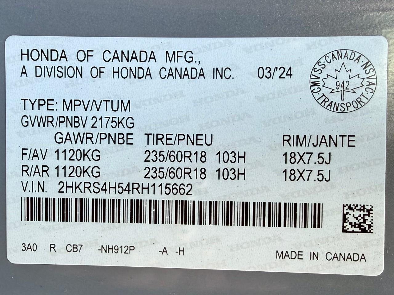 2024 Honda CR-V Sport 4dr All-Wheel Drive Photo