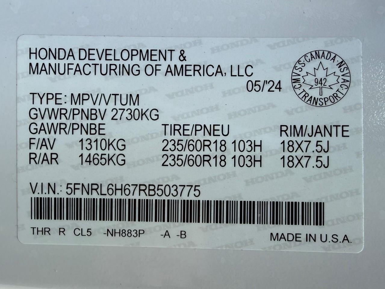 2024 Honda Odyssey EX-L Passenger Van Photo