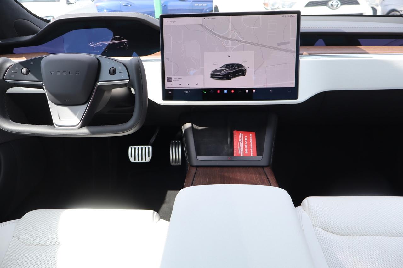 2022 Tesla Model S Long Range   Dual Motor   Yoke Steering   White In Photo