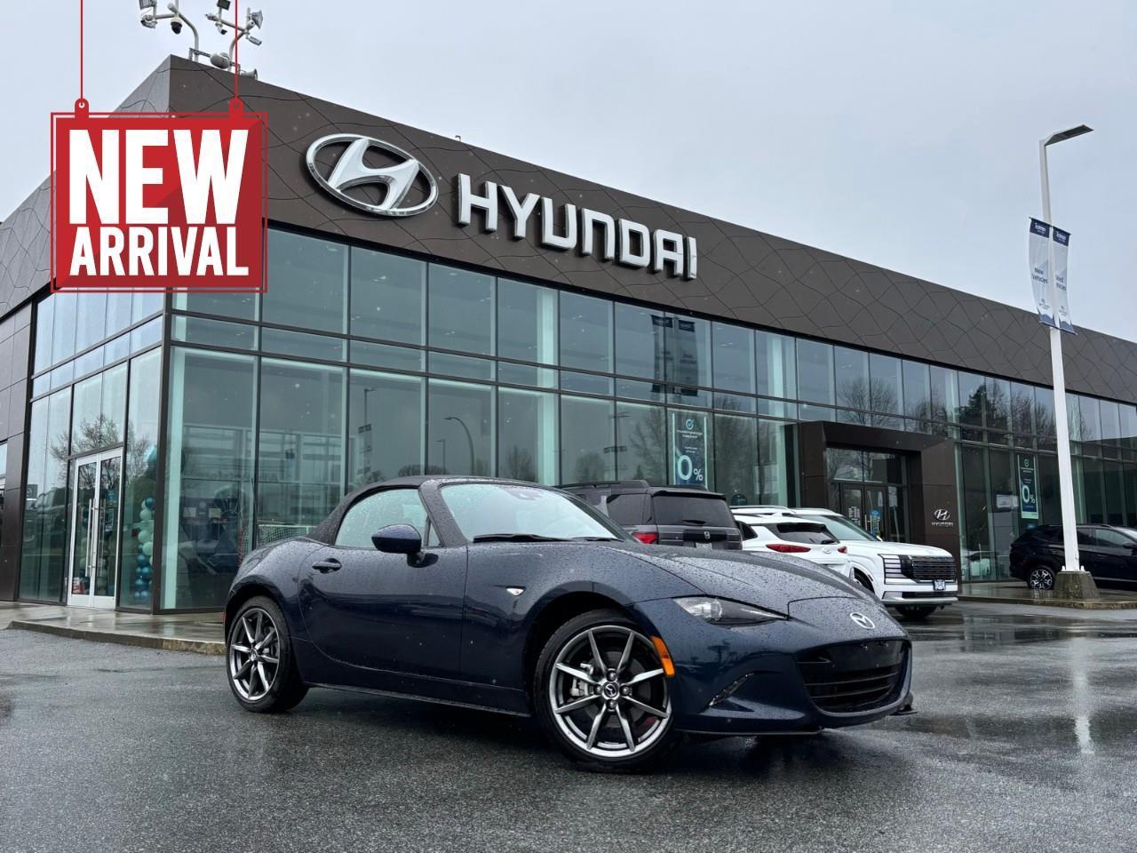 <p>Experience pure driving joy in this <strong>2021 Mazda MX-5 GT with a manual transmission</strong>a true drivers car built for those who love the open road. Lightweight, perfectly balanced, and powered by Mazdas responsive 2.0L SKYACTIV-G engine, this Miata delivers sharp handling and an exhilarating connection between car and driver that few vehicles can match.</p><p>The <strong>GT trim</strong> adds premium touches like leather-appointed seats, heated seating, advanced safety features, and a Bose® sound system, blending comfort with performance seamlessly. Whether youre carving through winding roads or cruising under clear skies, this MX-5 GT M.T. offers timeless style, legendary reliability, and an unforgettable driving experience.</p><p>All Abbotsford Hyundai pre-owned vehicles come complete with the remaining Manufacturers Warranty plus a vehicle safety report and a CarFax history report. Abbotsford Hyundai is a BBB accredited pre-owned car dealership, serving the Fraser Valley and our friends in Surrey, Langley and surrounding Lower Mainland areas. We are your Friendly Fraser Valley car dealer. We are located at 30250 Automall Drive in Abbotsford. Call or email us to schedule a test drive.</p><p>*All sales are subject to taxes, a $799 documentation fee, and an $87 fuel surcharge. Hyundai Certified Pre-Owned (CPO) vehicles may also be subject to a Hyundai CPO certification fee of up to $1,299. This fee does not apply to non-Hyundai vehicles. Advertised price is the finance price; cash price may differ. Please refer to our website for the most up-to-date information.</p><p><em>Every reasonable effort is made to ensure the accuracy of the information listed above. Vehicle pricing, incentives, options (including standard equipment), and technical specifications listed may not match the exact vehicle displayed. Please confirm the accuracy of this information with a sales representative.</em></p> <p>All Abbotsford Hyundai pre-owned vehicles come complete with the remaining Manufacturers Warranty plus a vehicle safety report and a CarFax history report. Abbotsford Hyundai is a BBB accredited pre-owned car dealership, serving the Fraser Valley and our friends in Surrey, Langley and surrounding Lower Mainland areas. We are your Friendly Fraser Valley car dealer. We are located at 30250 Automall Drive in Abbotsford. Call or email us to schedule a test drive.</p><p>*All sales are subject to taxes, a $799 documentation fee, and an $87 fuel surcharge. Hyundai Certified Pre-Owned (CPO) vehicles may also be subject to a Hyundai CPO certification fee of up to $1,299. This fee does not apply to non-Hyundai vehicles. Advertised price is the finance price; cash price may differ. Please refer to our website for the most up-to-date information.</p>